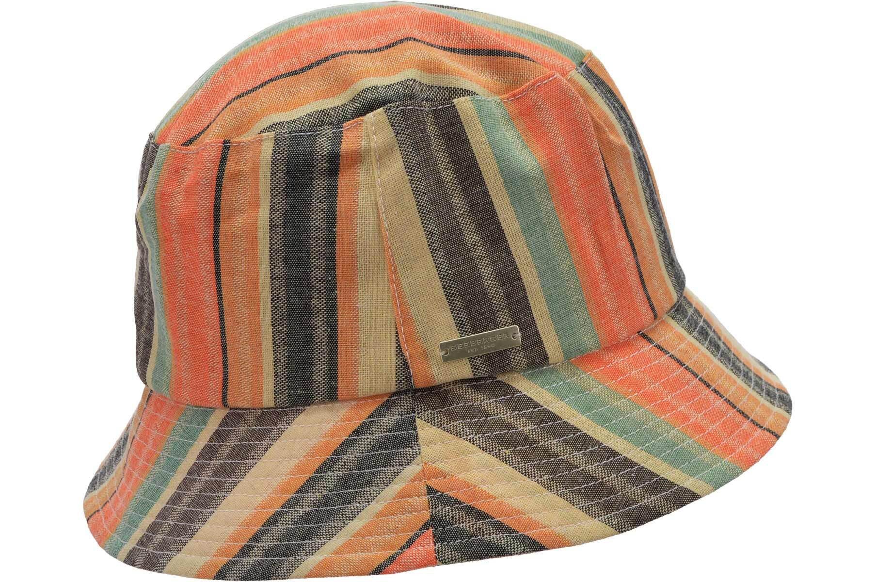 Seeberger Sonnenhut Baumwollmischstoff Glocke bunt gestreift 55824-0