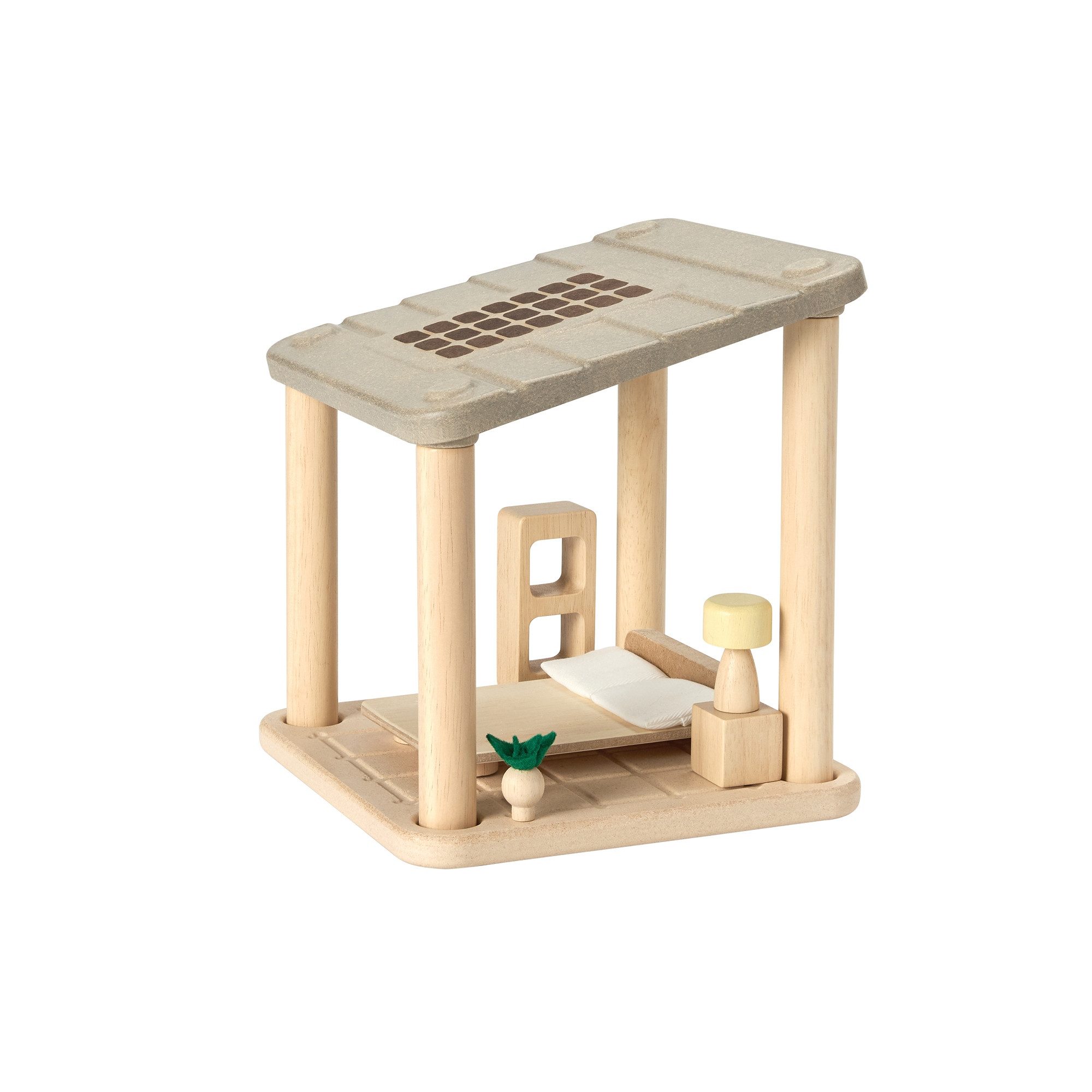 Plantoys Puppenhausmöbel PlanToys Puppenhausmöbel - Schlafzimmer - 19,9x18cm - ab 36 M., aus Holz