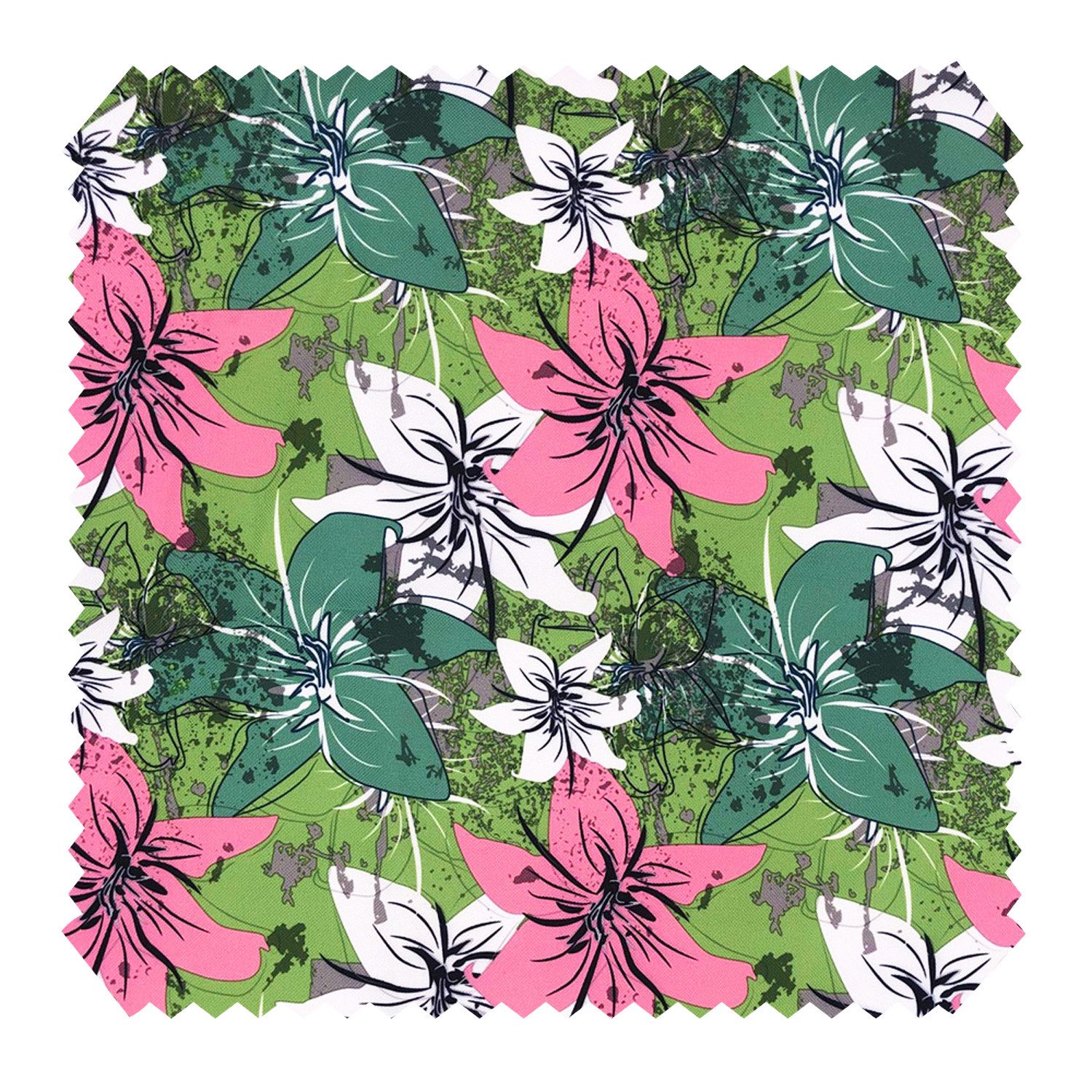 novely® Stoff OXFORD 210D D187 Hawaii Pastell Flowers Printstoff Outdoor, Wasserabweisend, Outdoor, Meterware, 1lfm