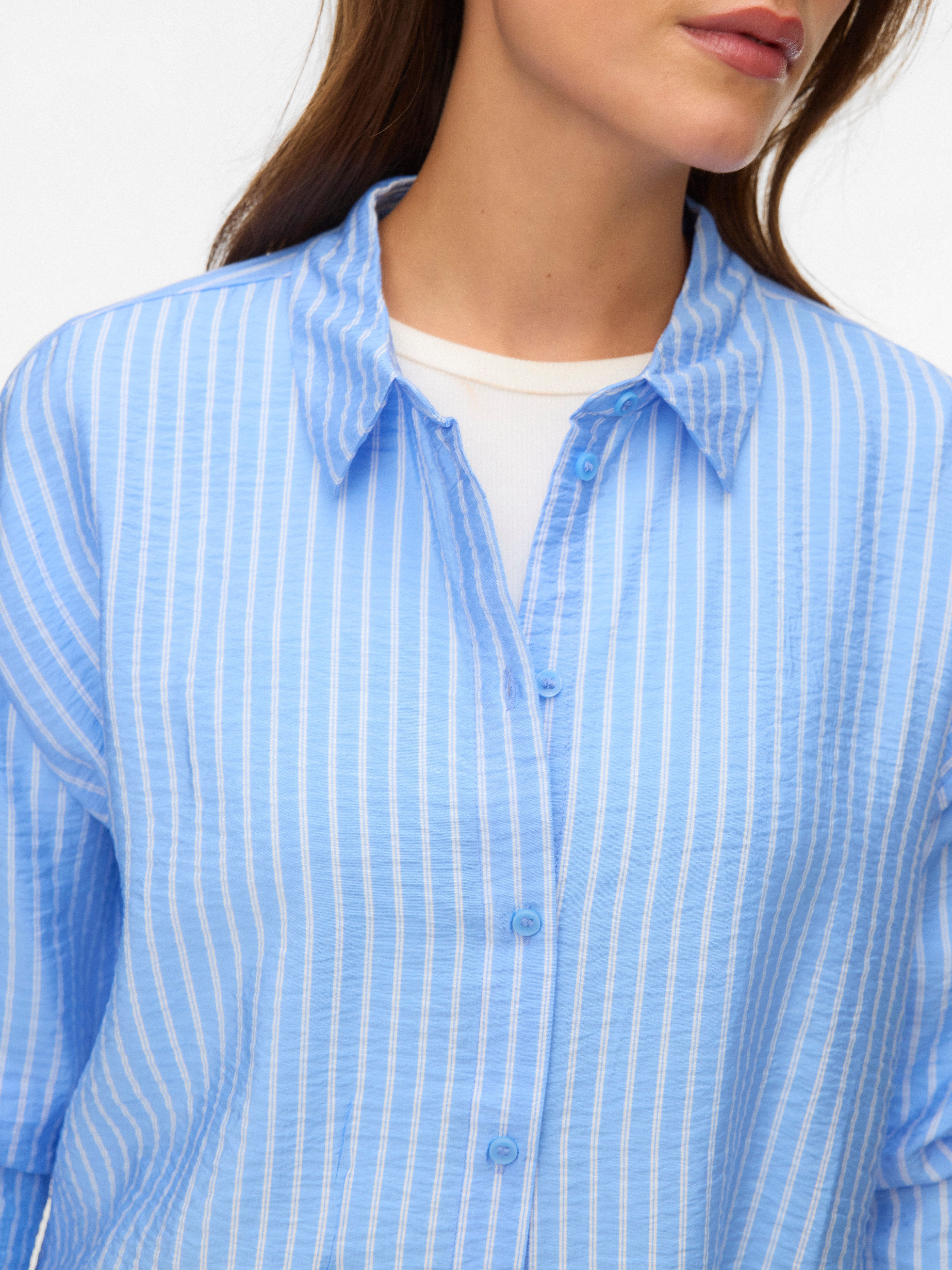 Vero Moda Hemdbluse VMKAJA LS SHIRT WVN mit Streifen