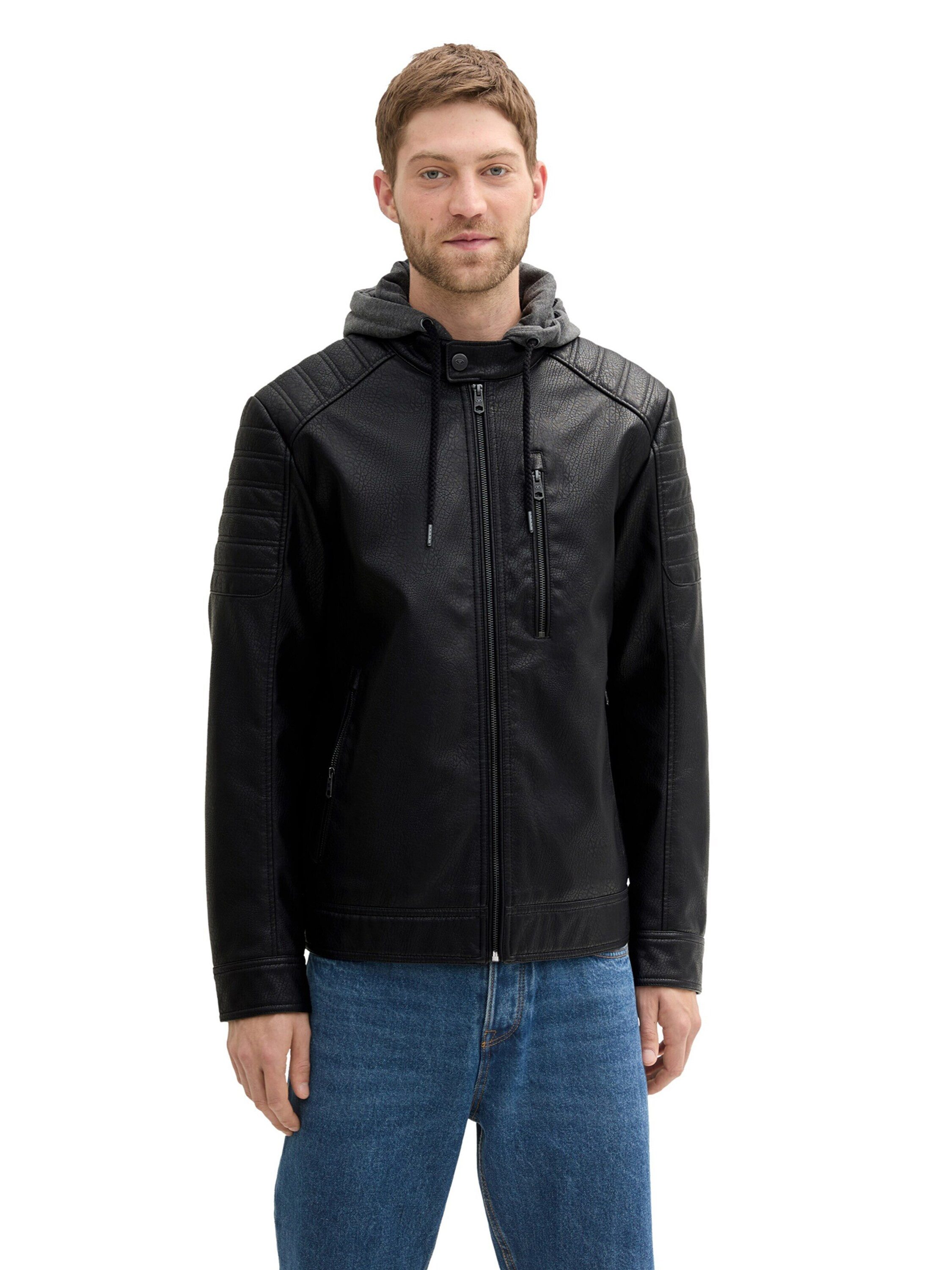 TOM TAILOR Bikerjacke (1-St), Abgesteppter Saum/Kante