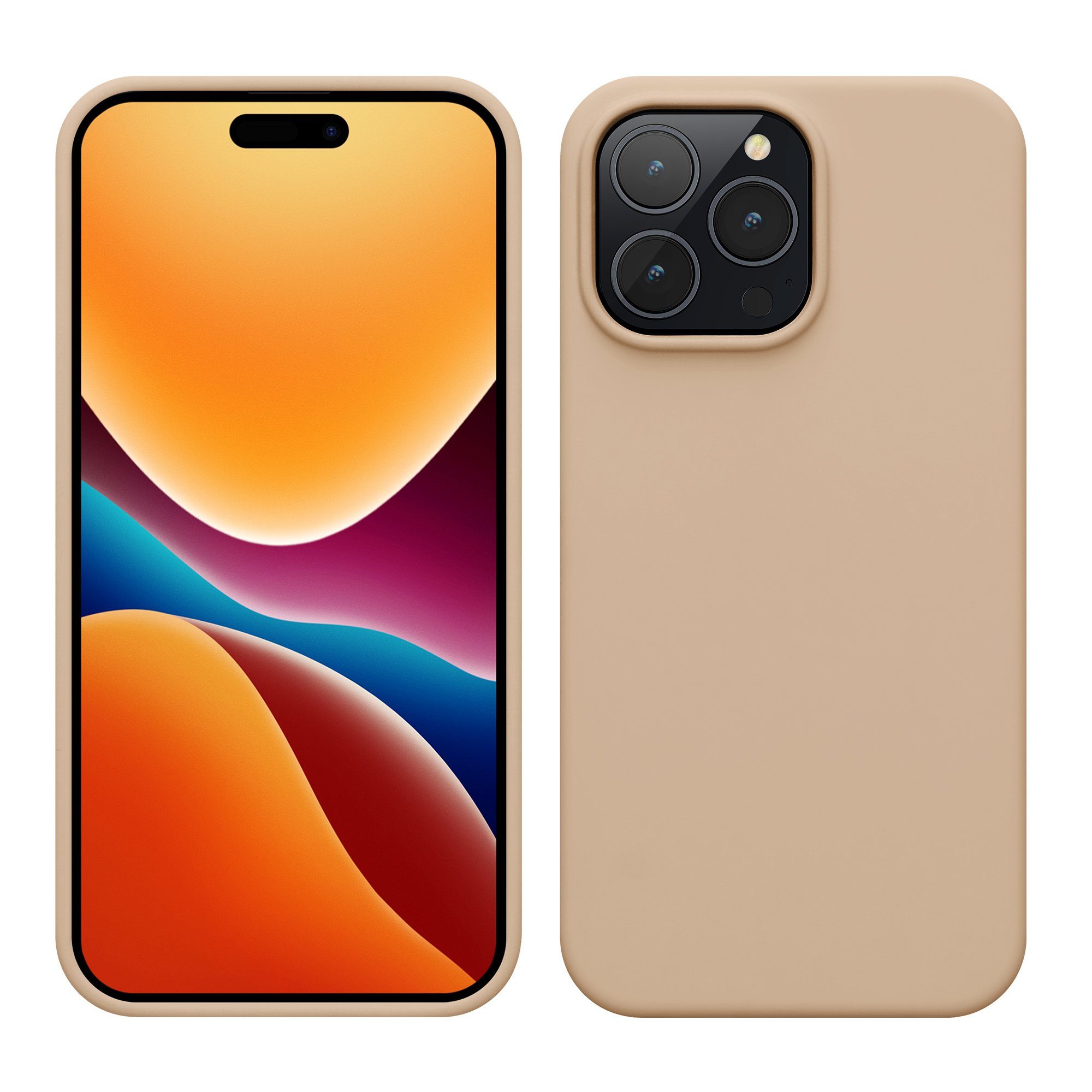 kwmobile Handyhülle Hülle für Apple iPhone 14 Pro Max, Hülle Silikon gummiert - Handyhülle - Handy Case Cover