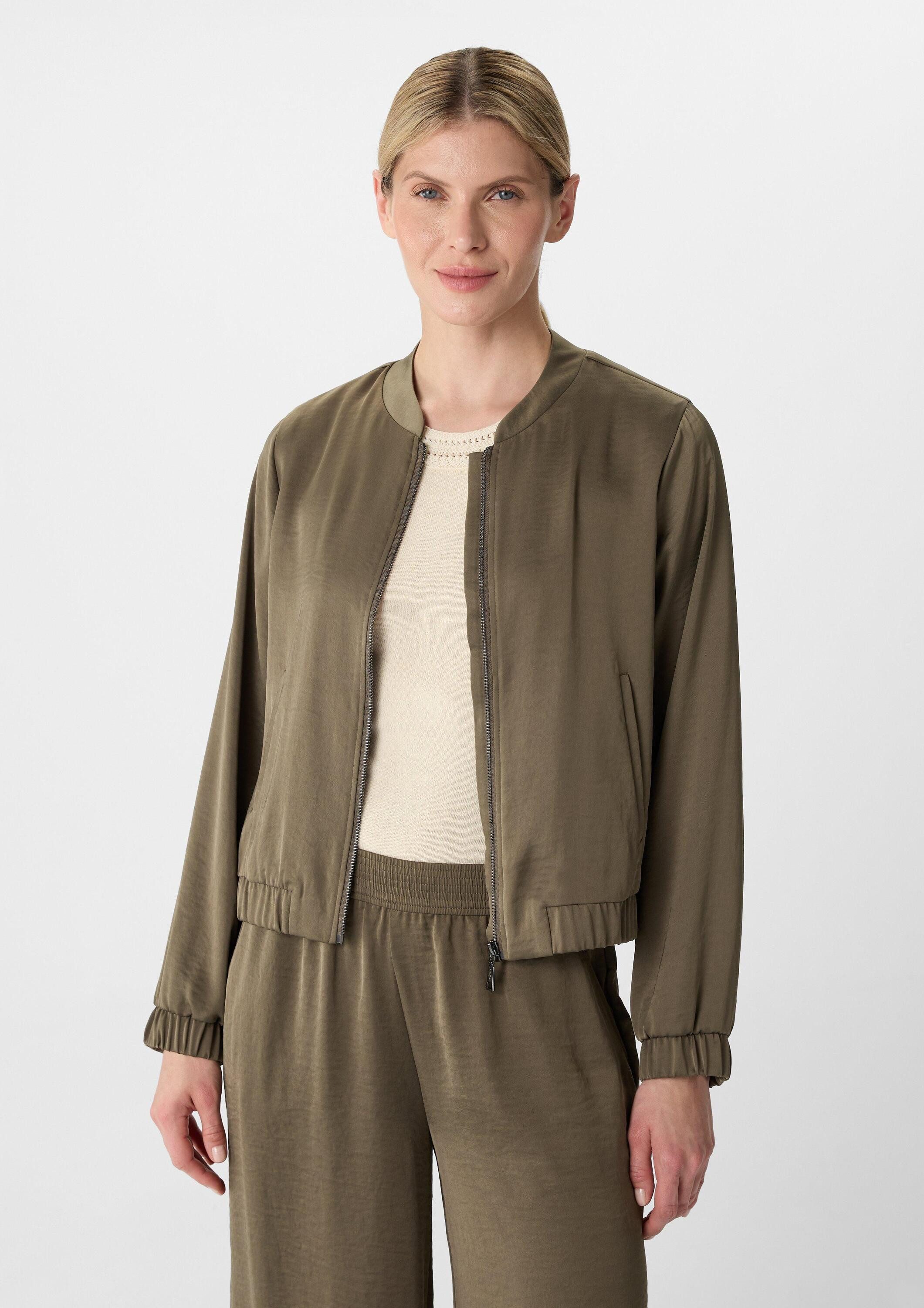 comma Funktionsjacke Indoor-Jacke Leichter Satin-Blouson (1-St) günstig online kaufen