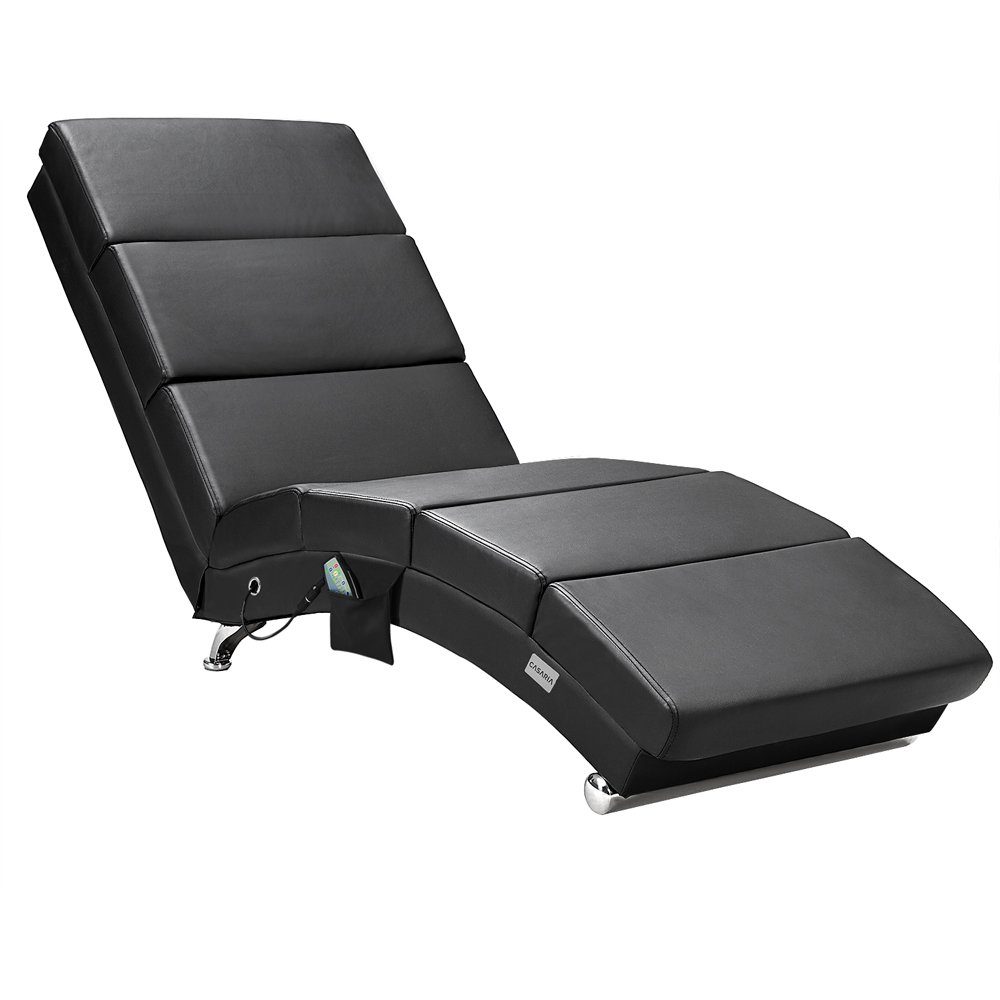 Casaria Relaxliege London Massage, 1 Teile, Massage Heizfunktion 186x89x55cm Kunstleder Gepolstert 180kg Belastbar