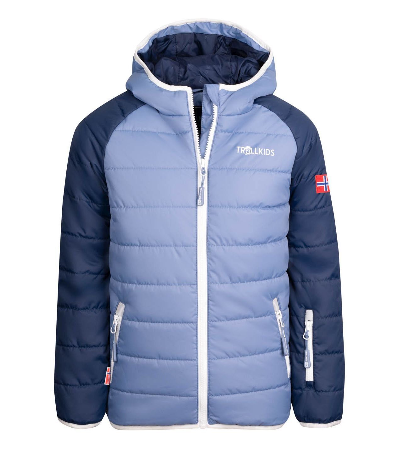 TROLLKIDS Winterjacke Hafjell XT Wasserdicht Staubblau/Weiß