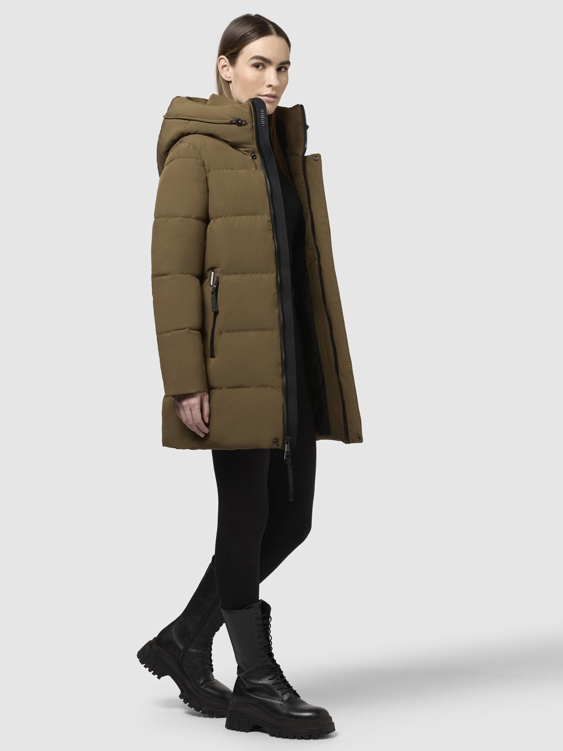 khujo Kurzmantel Lola-YM warme Winterjacke mit großzügiger Kapuze