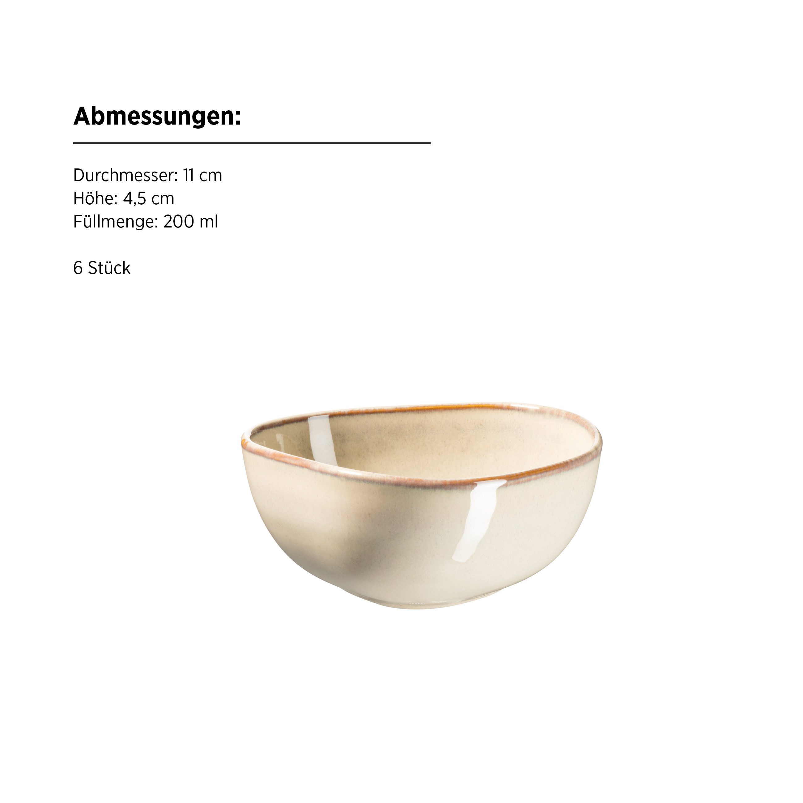 MÄSER Servier-Set Cordelia, Steinzeug, (12-tlg)