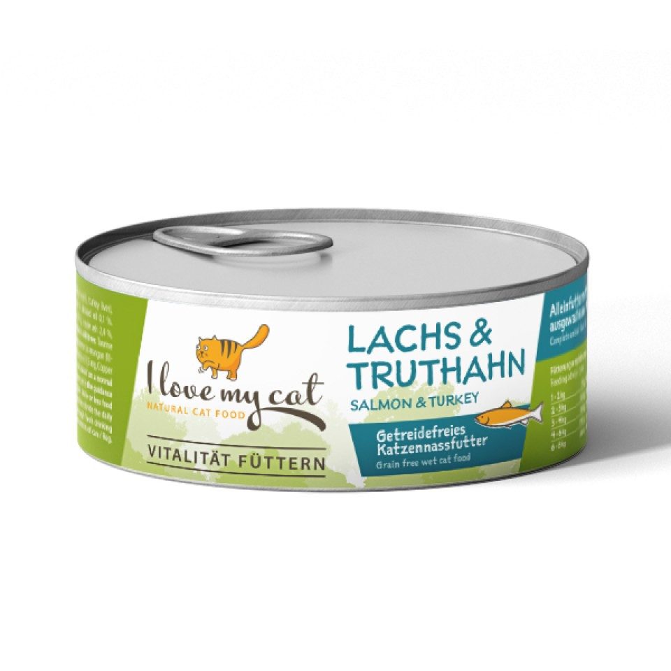Bellfor I love my cat Katzenfutter Nass mit Lachs und Truthahn - 100g, für: Katzen