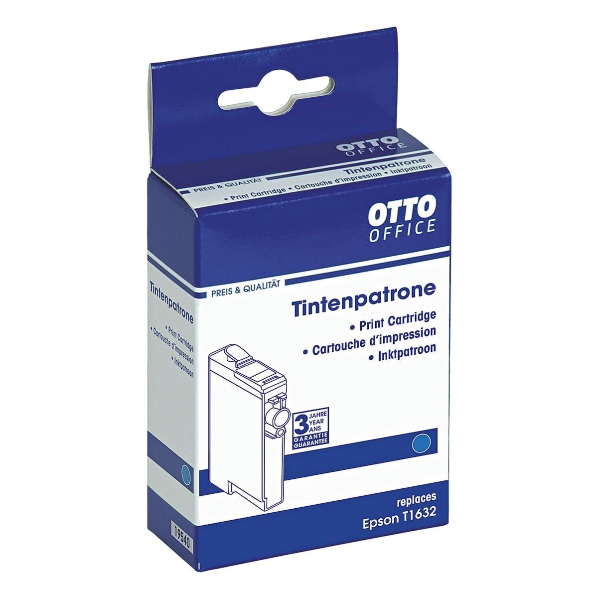 »T1632XL«, Tintenpatrone Office cyan) T1632XL ersetzt Epson (1-tlg., Otto Office