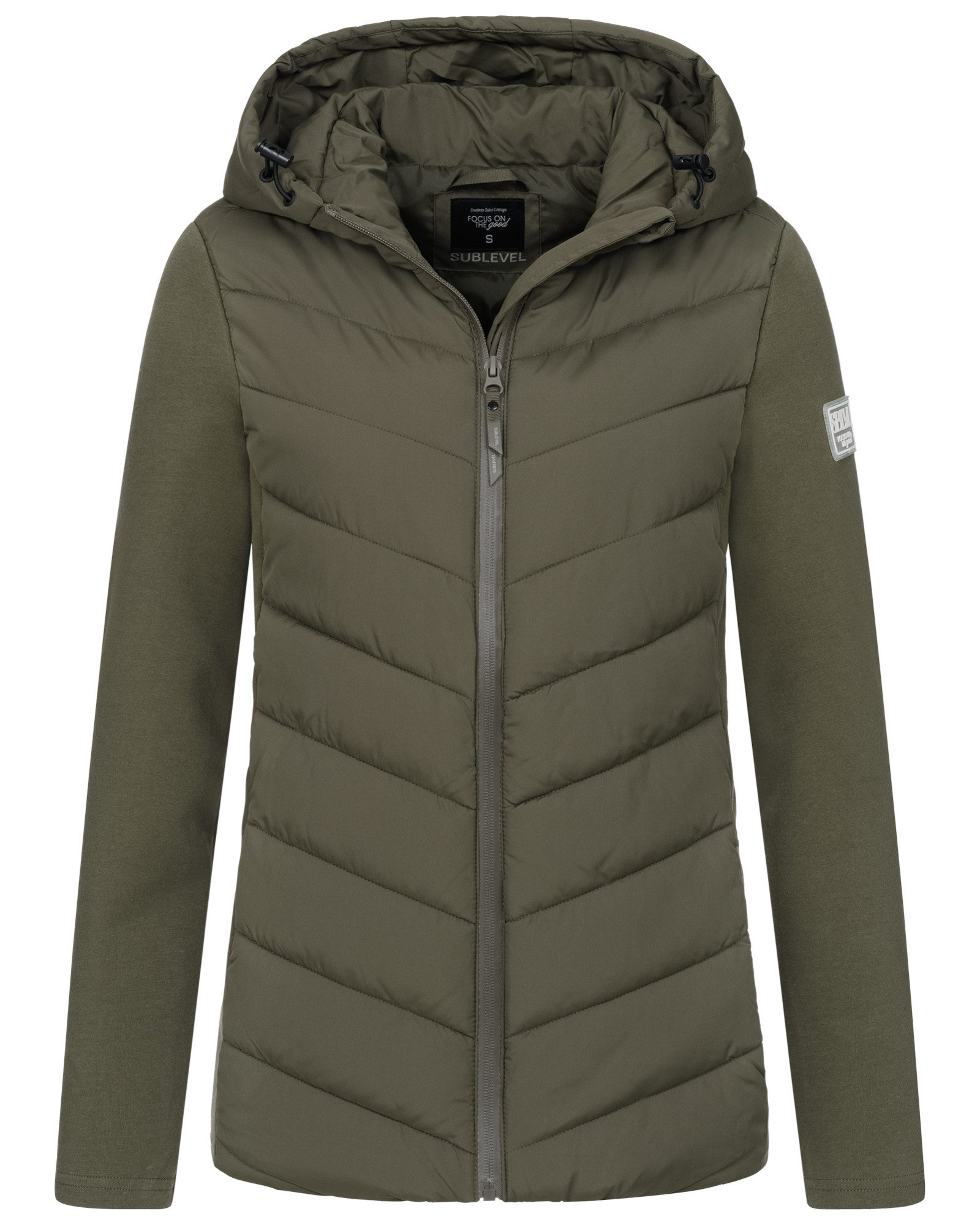 SUBLEVEL Steppjacke Damen Übergangsjacke Steppjacke Frühlingsjacke sportlich hybrid Jacke