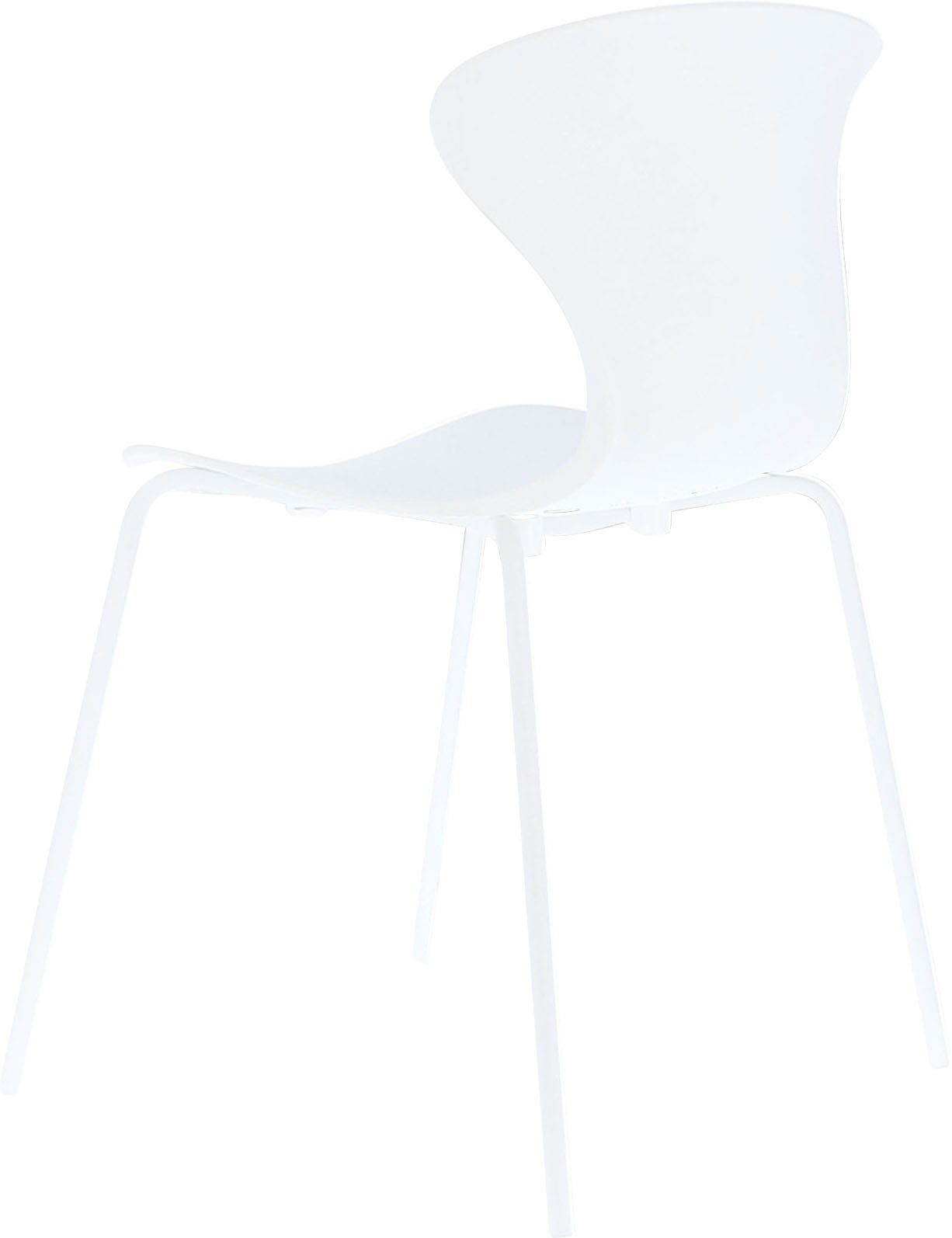 3 Stuhl Farben | weiß in stapelbar, riva St), (Set, weiß 4 jankurtz