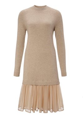 Aniston CASUAL Strickkleid mit Chiffon-Volant