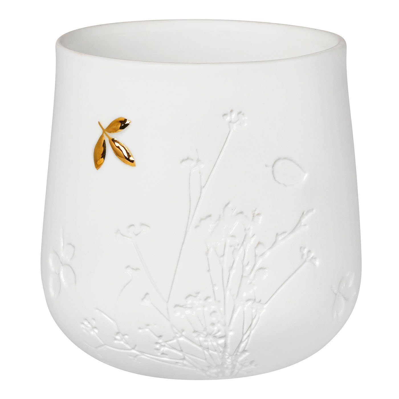 Räder Design Teelichthalter LIVING Porzellangeschichten Tischlicht, Blatt, d:8cm H:8cm
