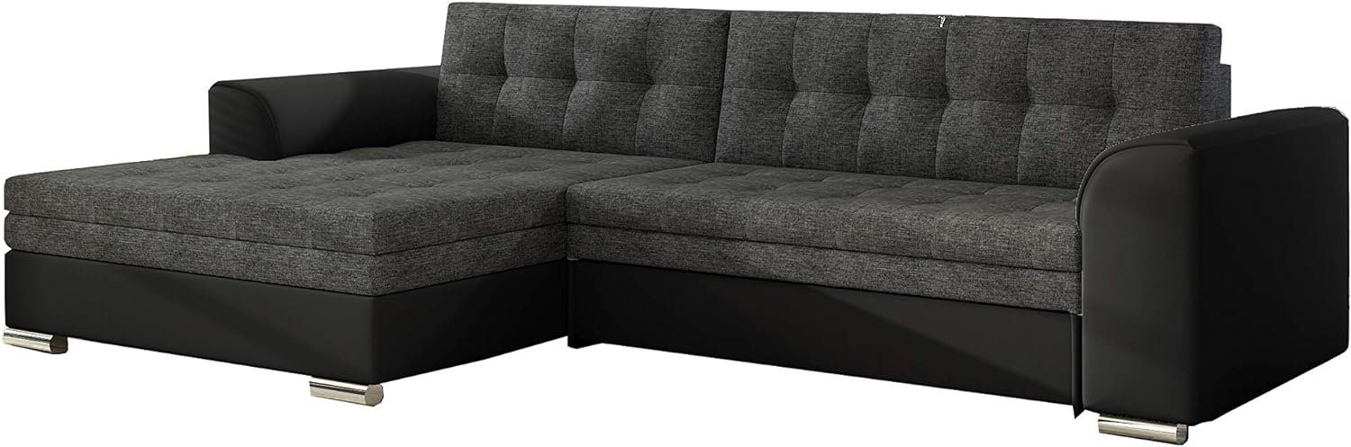 MOEBLO Ecksofa Carlos, Couch L-Form Polstergarnitur Wohnlandschaft Polstersofa mit Ottomane Couchgranitur - 270x165x80 cm, mit Schlaffunktion