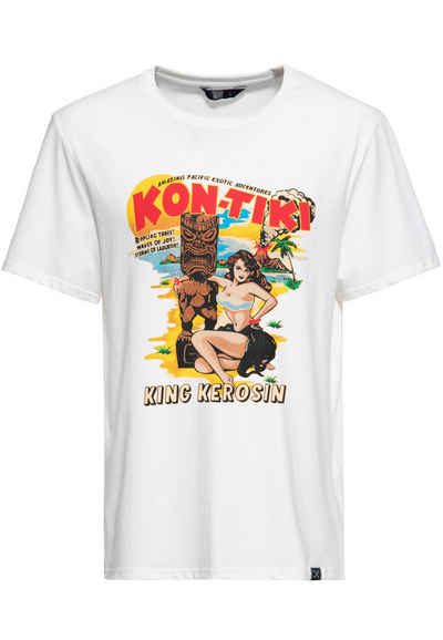 KingKerosin Print-Shirt KON-TIKI (1-tlg) mit Tiki-Artwork Print