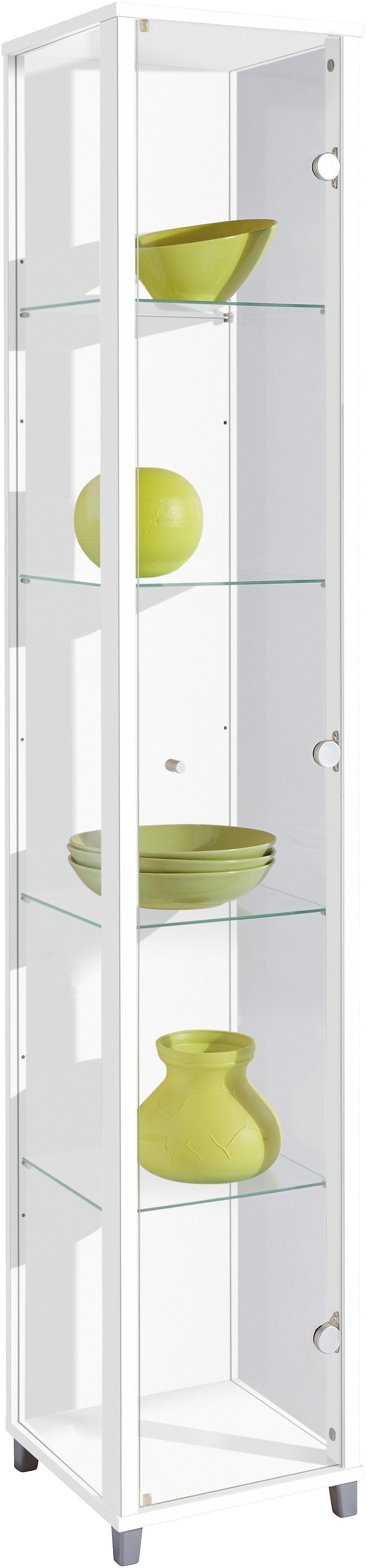 fif möbel Vitrine OPTIMA Höhe ca. 172 cm Standvitrine/Glasvitrine 1x Glastür,perfekt für Sammler,Sammlervitrine