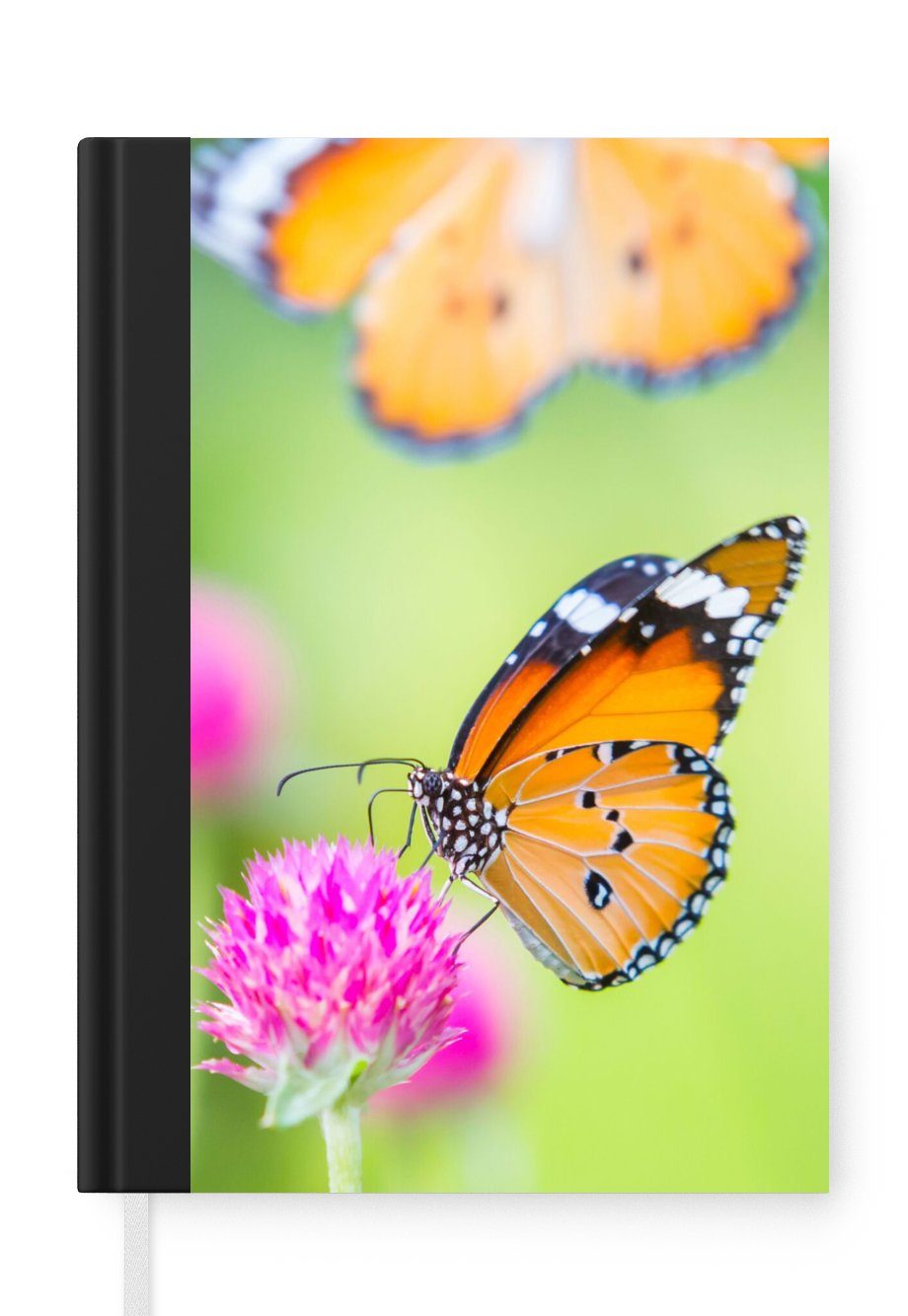 MuchoWow Notizbuch Insekten - Schmetterlinge - Blumen, Journal, Merkzettel, Tagebuch, Notizheft, A5, 98 Seiten, Haushaltsbuch