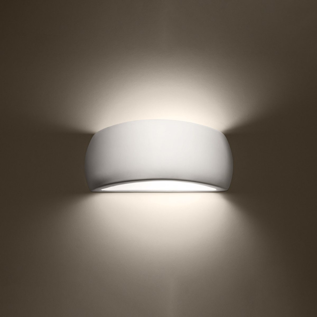 SOLLUX lighting Wandleuchte Lackierte Wandleuchte Pontius Weiß Glänzend, Nicht enthalten