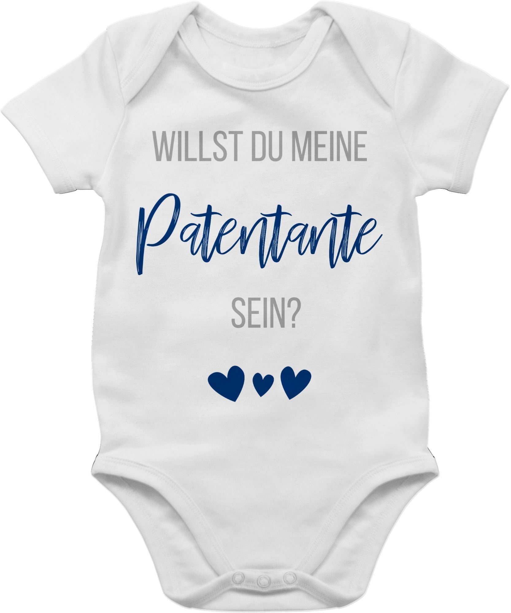 Shirtracer Shirtbody Willst du meine Patentante sein? Marine Patentante