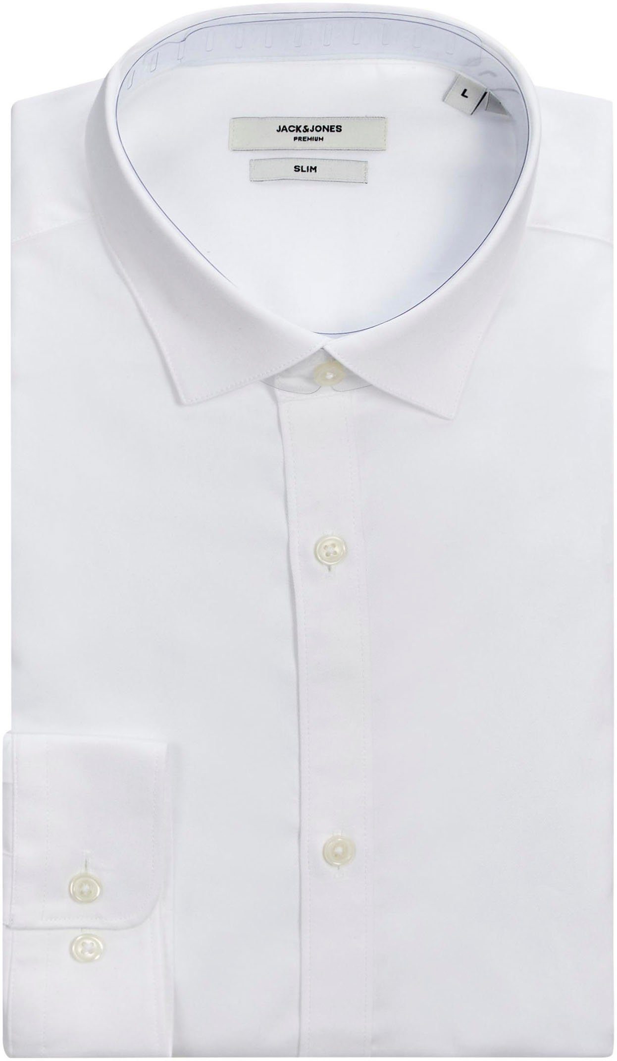 Jack & Jones PlusSize Langarmhemd white JPRBLACARDIFF SHIRT