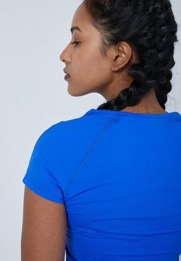 SPORTKIND Funktionsshirt Tennis Capsleeve T-Shirt für Mädchen & Damen kobaltblau