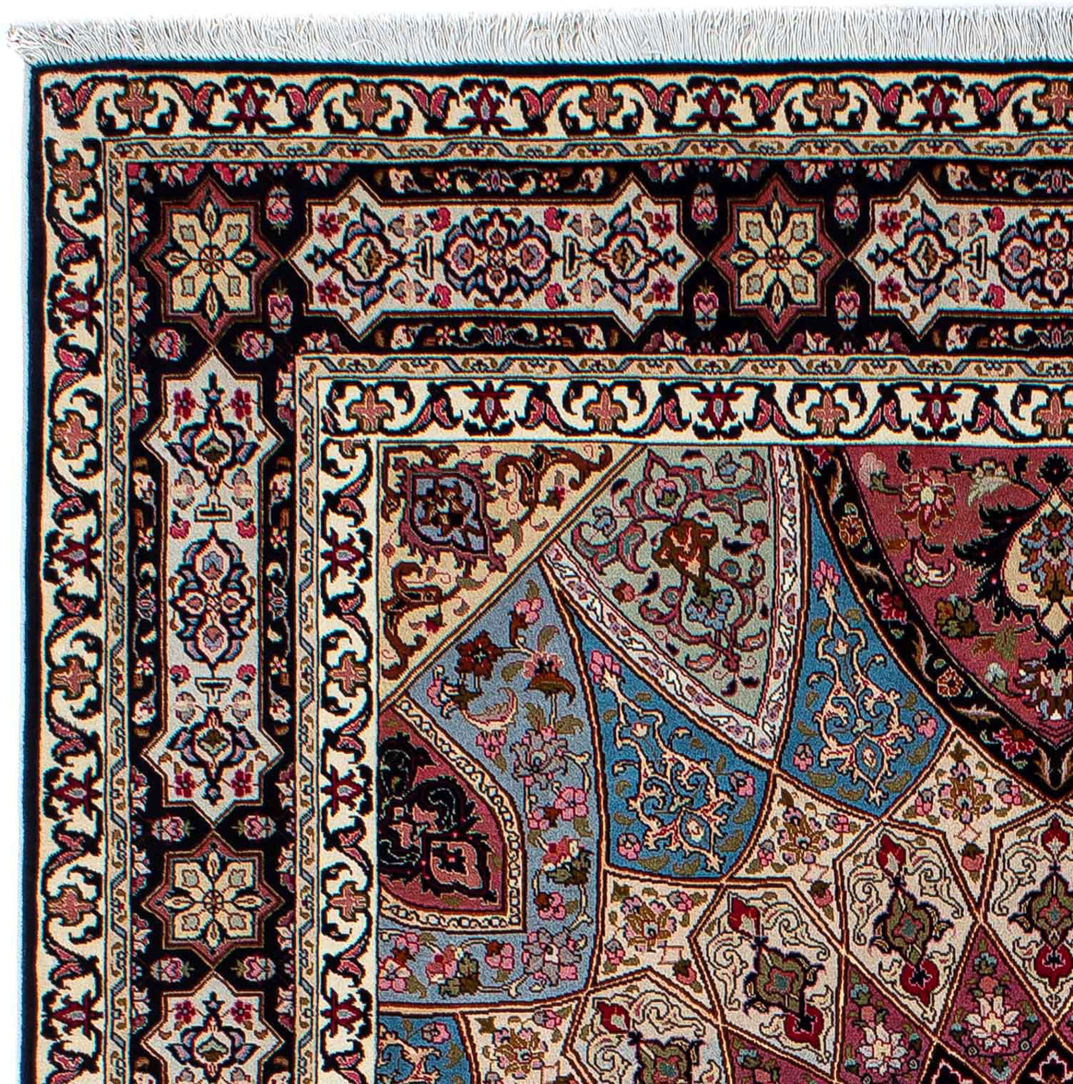 Orientteppich Perser - Täbriz rechteckig, Einzelstück mit Zertifikat 158 Royal Höhe: 7 morgenland, cm - 217 x Wohnzimmer, mehrfarbig, - mm, Handgeknüpft, 