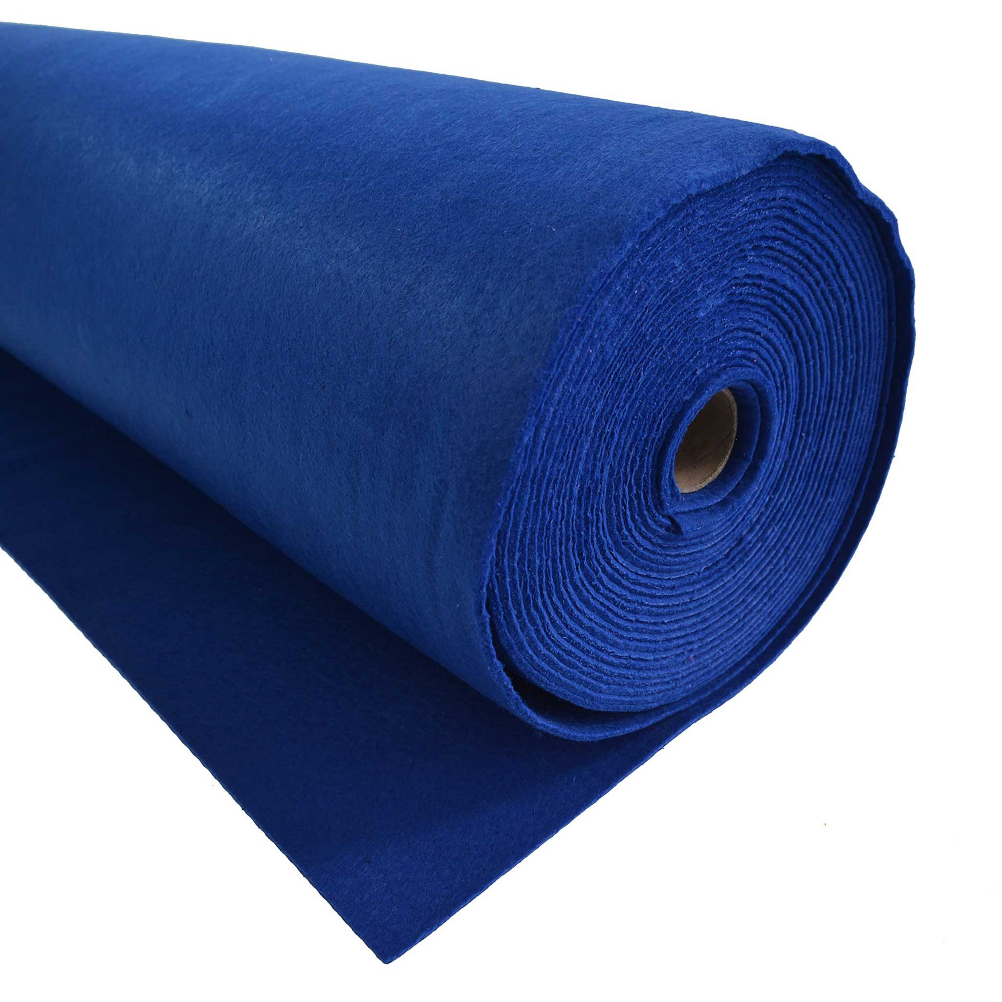 maDDma Stoff Bastelfilz waschbar Meterware Filz ab 1m x 90cm x 3mm Dekofilz, königsblau