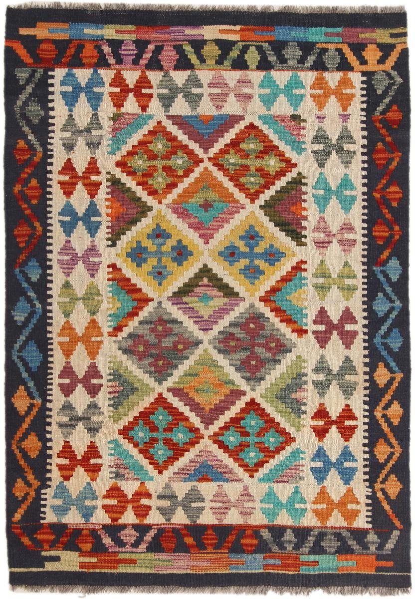 Orientteppich Kelim Afghan 99x142 Handgewebter Orientteppich, Nain Trading, rechteckig, Höhe: 3 mm