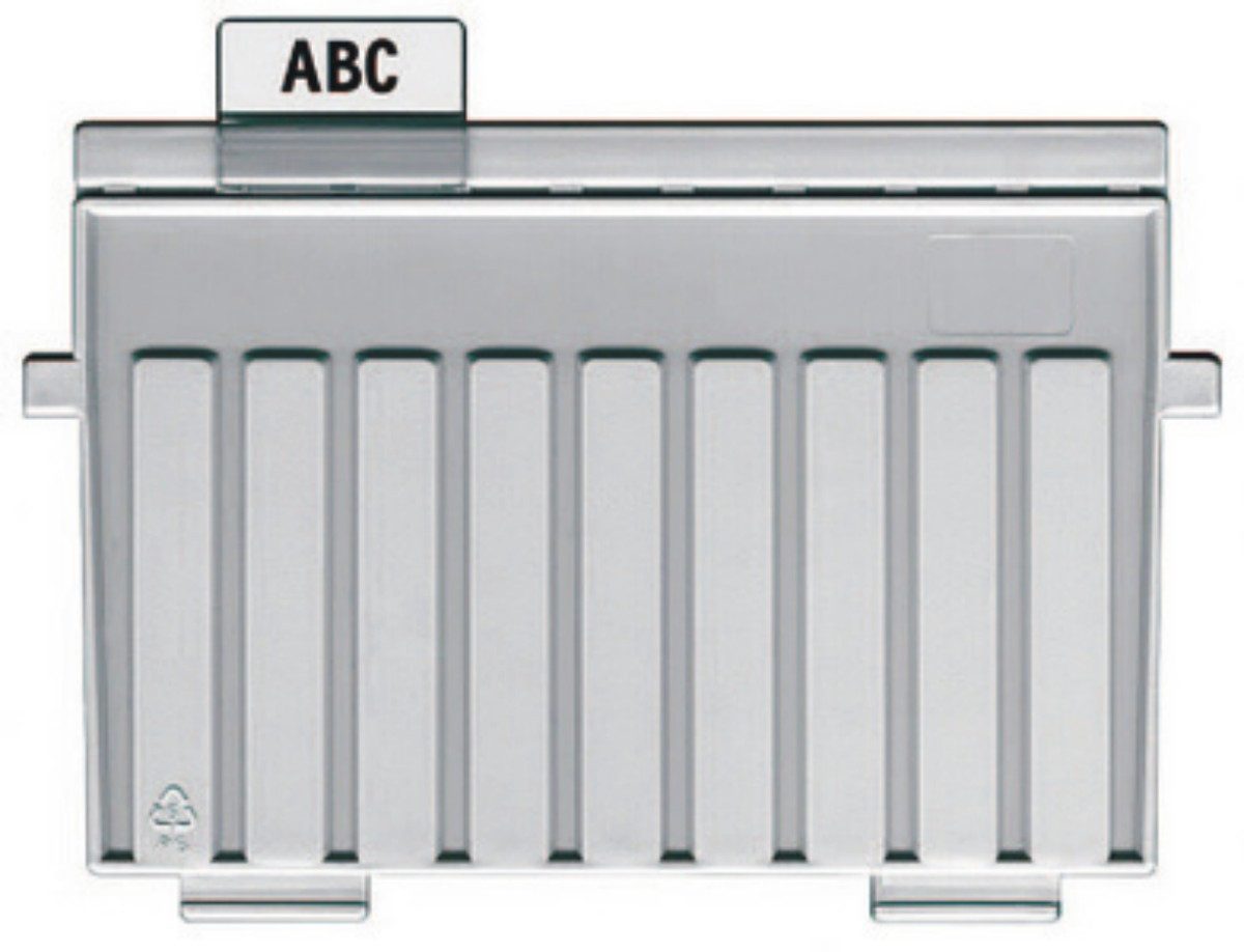 HAN-Bürogeräte Karteikasten Stützplatte A7 quer lichtgrau