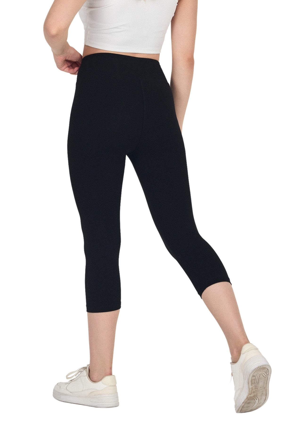 COMEOR 3/4-Leggings COMEOR Damen Capri Леггинсы – Bequeme 3/4 Sporthose aus Baumwolle bequemes Tragegefühl, elastischer Bund, vielseitig kombinierbar