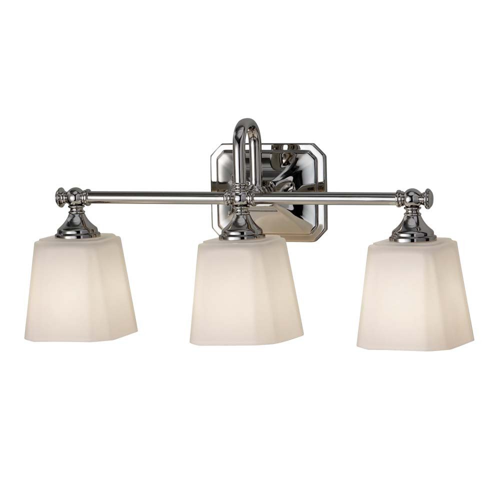 Elstead LIGHTING LED Wandleuchte, Leuchtmittel inklusive, Warmweiß, Wandlampe Leuchte Spiegellampe Glas LED Badezimmerleuchte chrom 3