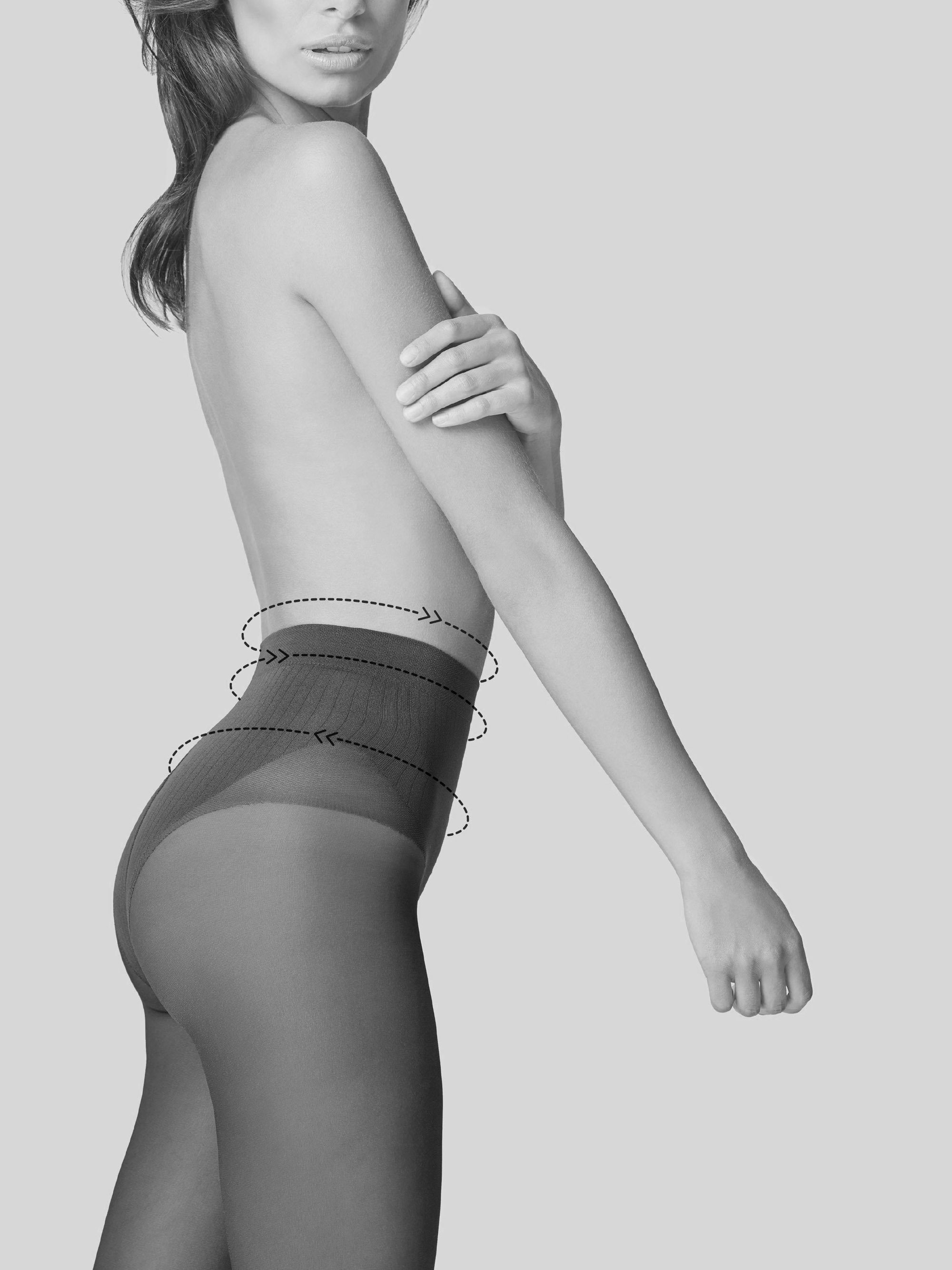 Fiore Stützstrumpfhose Bodycare (Packung 1 St. 1 Paar) Feinstrumpfhose 20DEN mit Bauch-weg Shaping-Effekt
