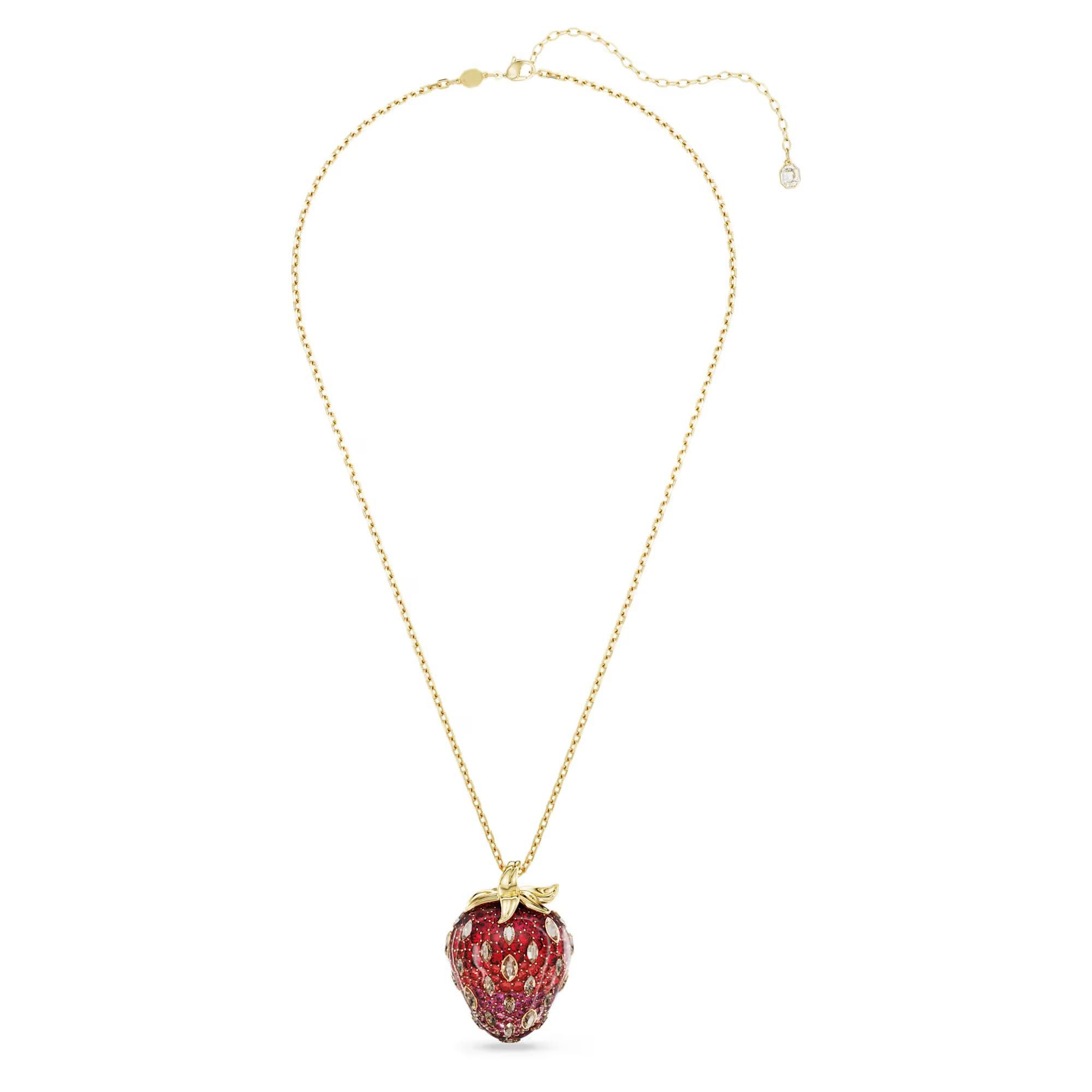 Swarovski Kristallanhänger Swarovski Halskette Idyllia 5742676 Erdbeere, Rot, Gold plattiert (1-tlg) – Bild 2 von 5