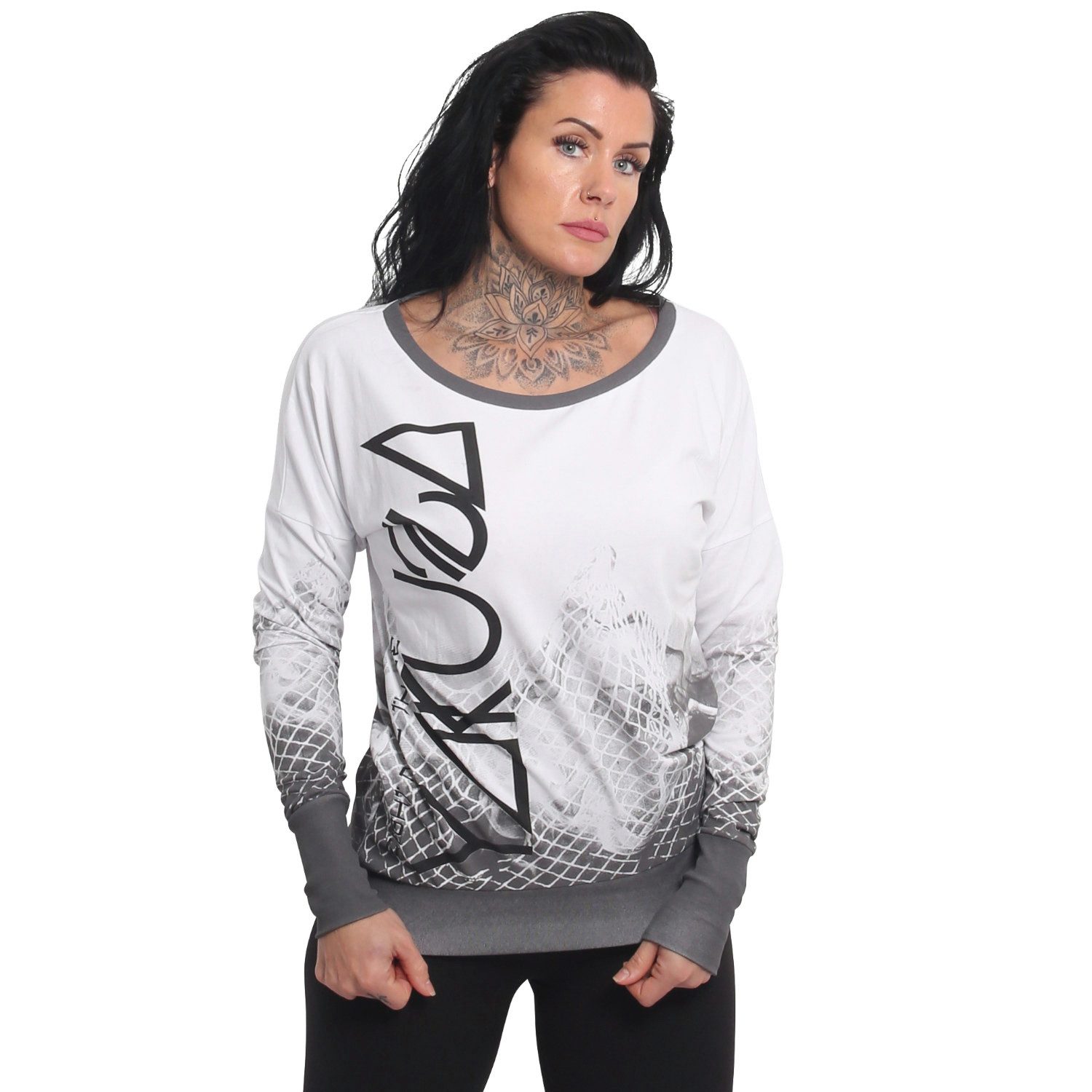 Langarmshirt Mesh Rose