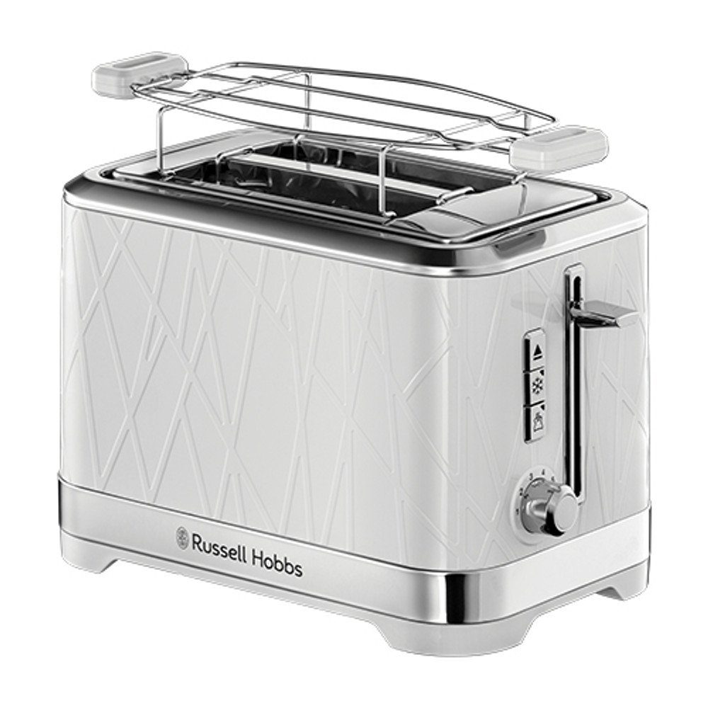 RUSSELL HOBBS Toaster Russell Hobbs 28090-56 Toaster 2 Scheibe(n) 1050 W Edelstahl, Weiß