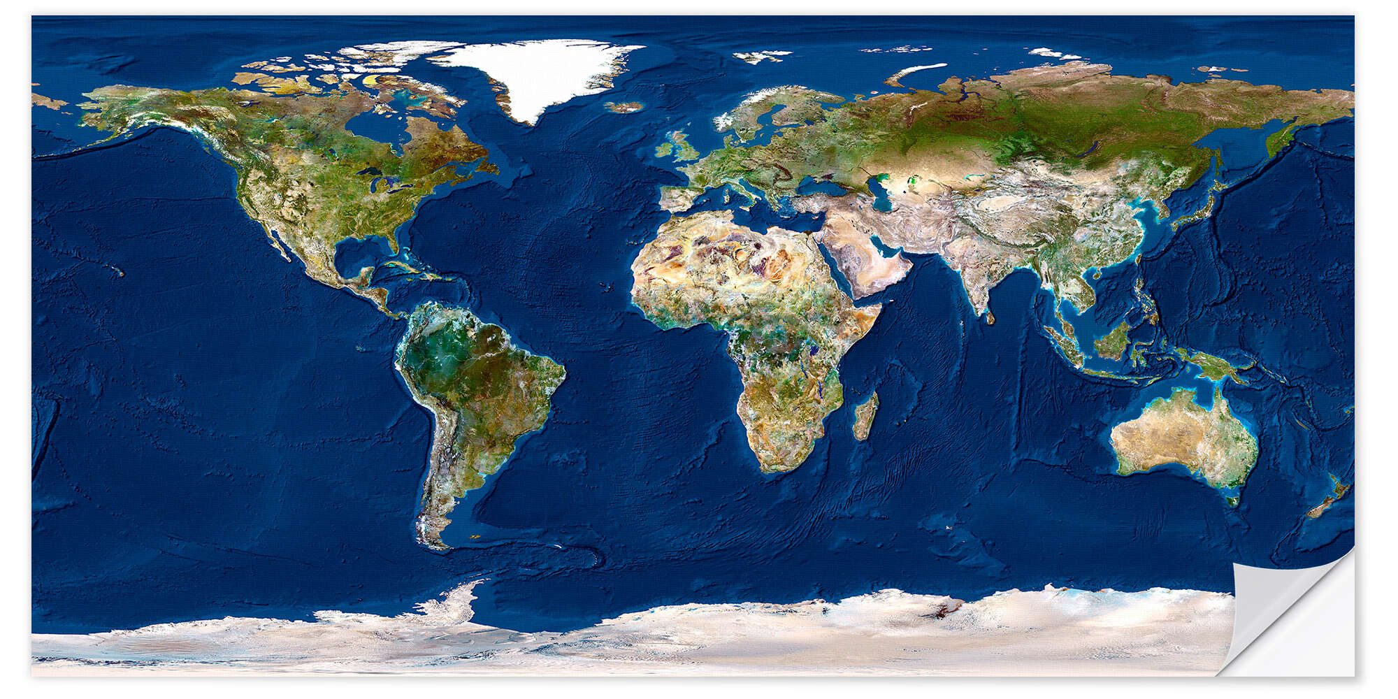 Posterlounge Poster Planetobserver, Topographische Weltkarte, Wohnzimmer günstig online kaufen