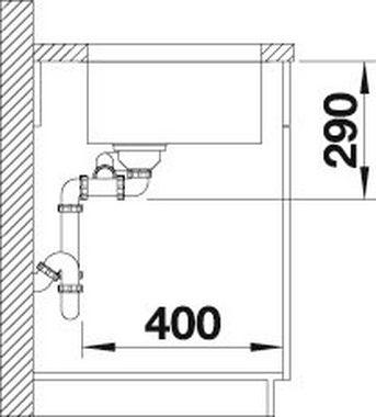 Blanco Küchenspüle ANDANO 340/180-U, rechteckig