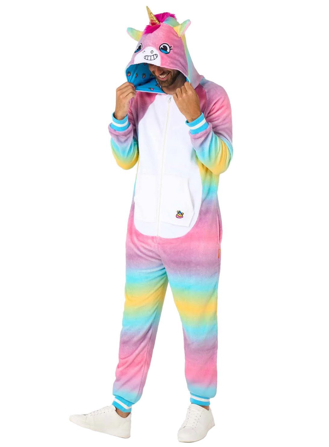 Opposuits Kostüm Einhorn Overall Onesie - Karneval Faschingskostüm, Der Overall beweist: jedes Tier eignet sich zum Kuscheln!