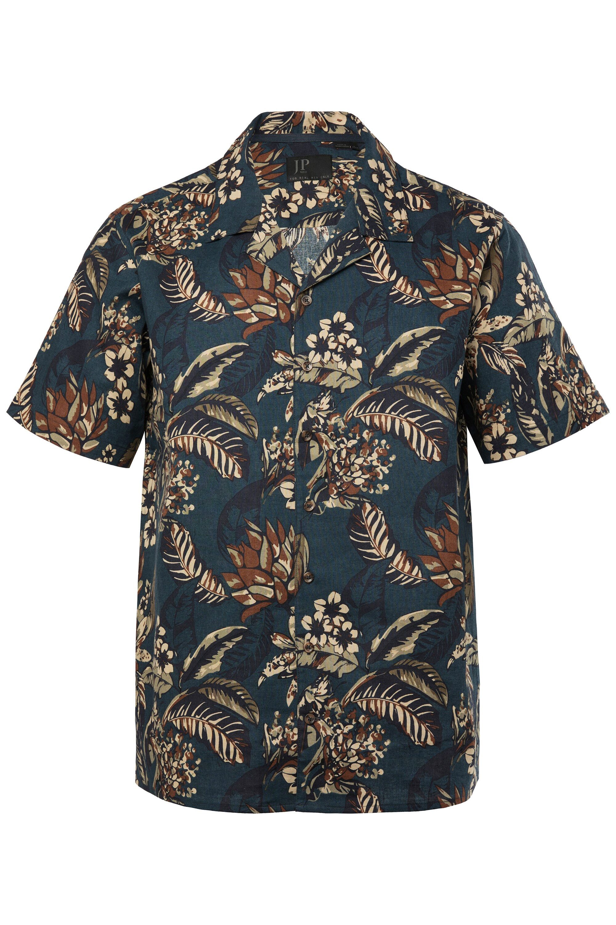 JP1880 Kurzarmhemd JP1880 Leinenmix-Hemd Halbarm Cuba-Kragen günstig online kaufen