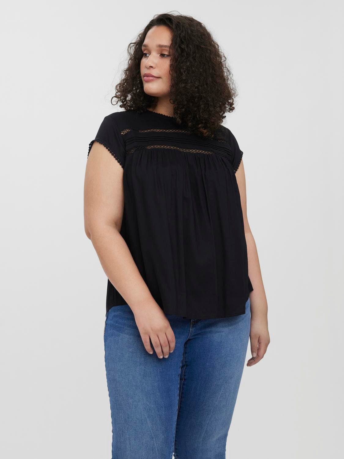 Vero Moda Curve Blusenshirt VMDEBBIE PLEAT günstig online kaufen