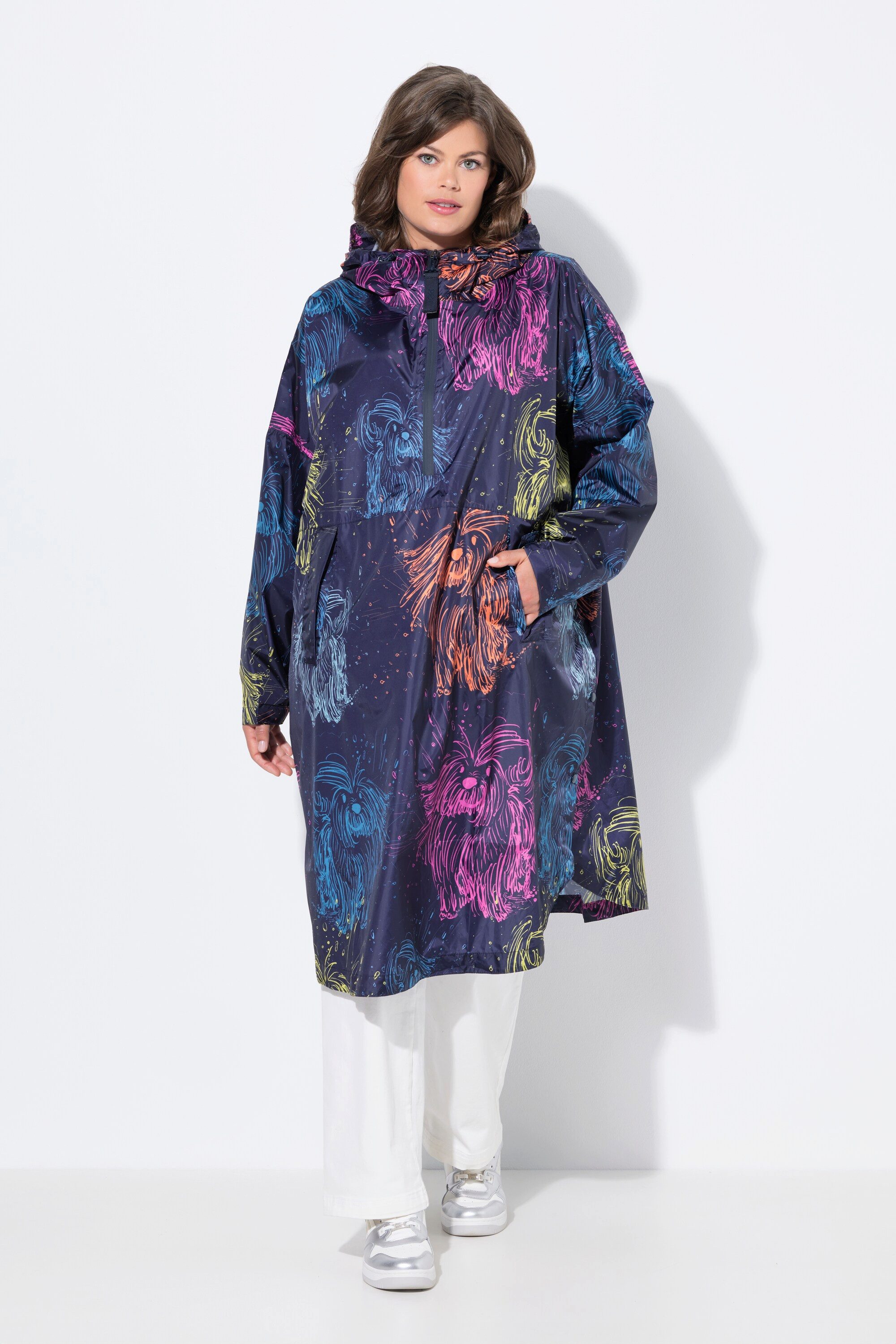 Laurasøn Funktionsjacke Funktions-Regencape Unisex Print Kapuze günstig online kaufen