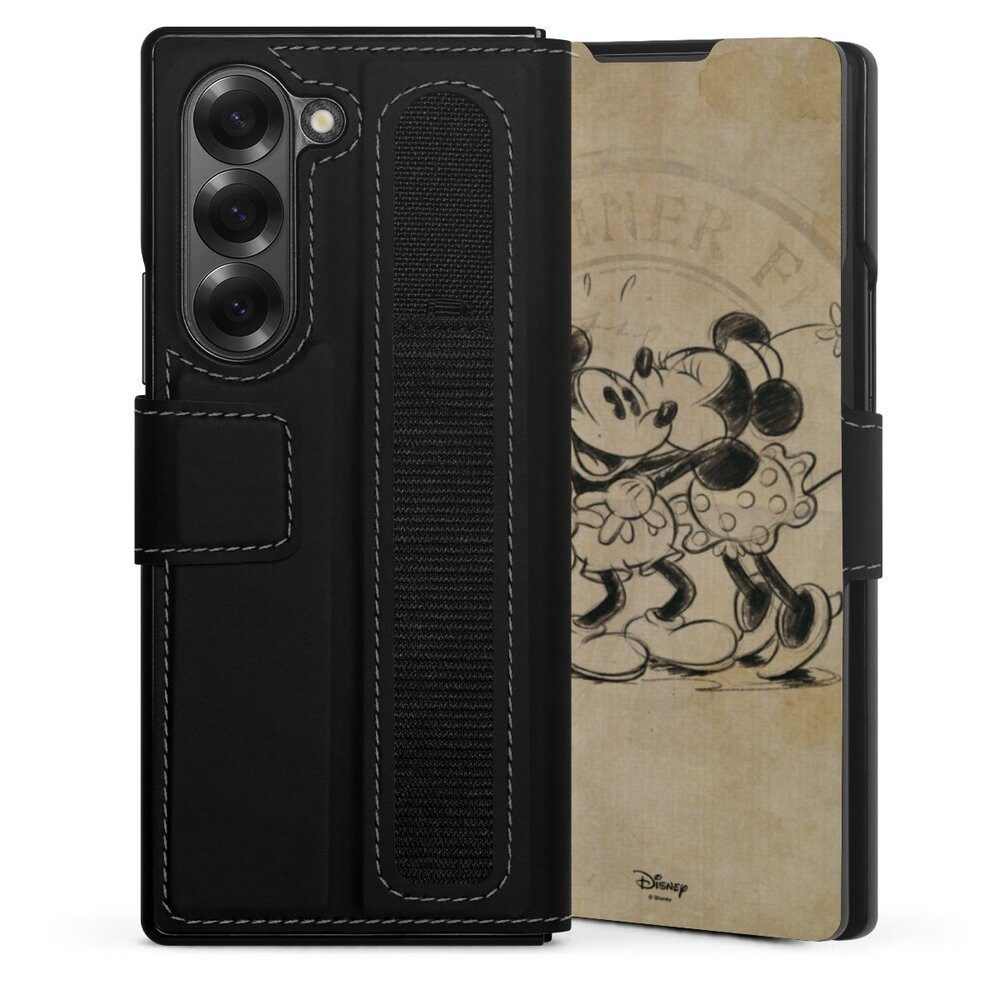 DeinDesign Handyhülle Mickey Mouse Minnie Mouse Vintage Minnie&Mickey, Samsung Galaxy Z Fold 6 Hülle Handy Flip Case Wallet Cover