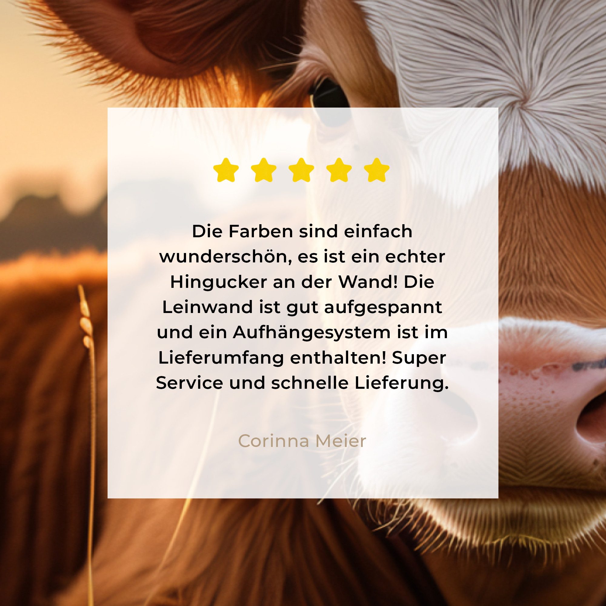 OneMillionCanvasses® Leinwandbild Kuh - Tier - Wiese - Gras - Tiere - Natur, Fotodruck (1 St), Leinwand Bilder Klein, Wand Dekoration Aesthetic 30x20 cm – Bild 5 von 5