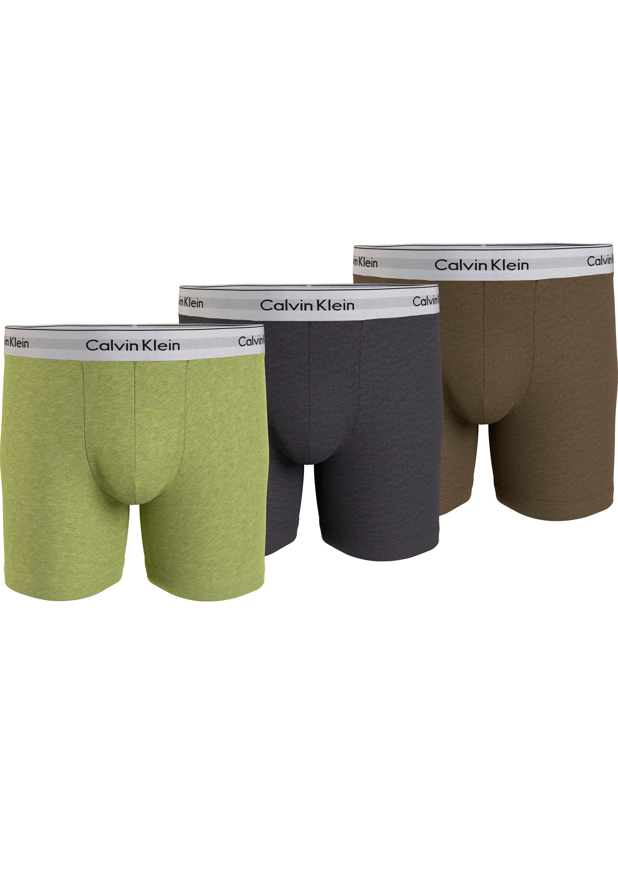 Calvin Klein Underwear Boxershorts BOXER SUNNY_LIME_HTHR,_PHANTOM,_DARK_OLV (Packung, BRIEF längerem 3PK mit 3-St., Bein 3er-Pack)