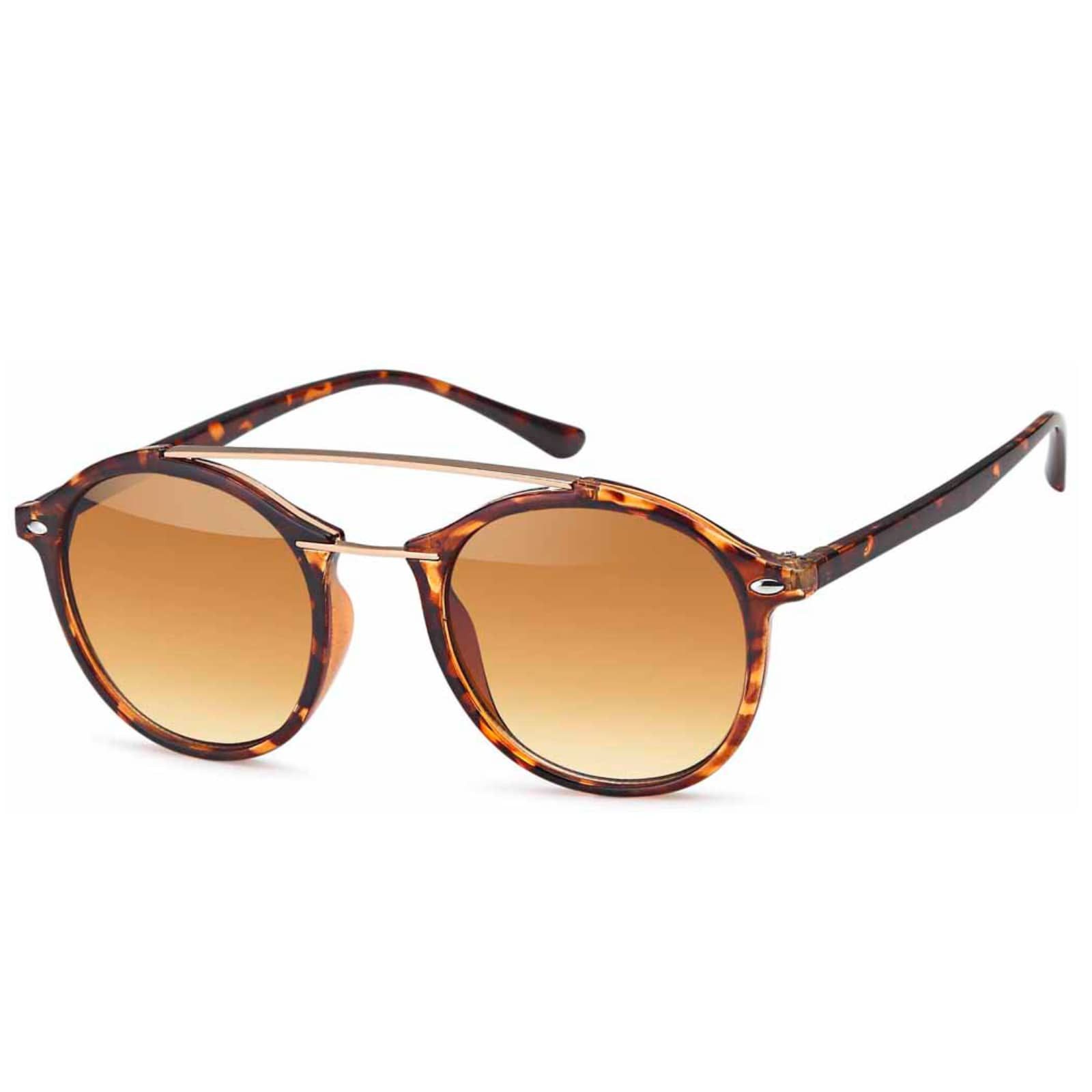 BEZLIT Eyewear Retrosonnenbrille Deppelsteg Designer Sonnenbrille (1-St) mit Leo Optik