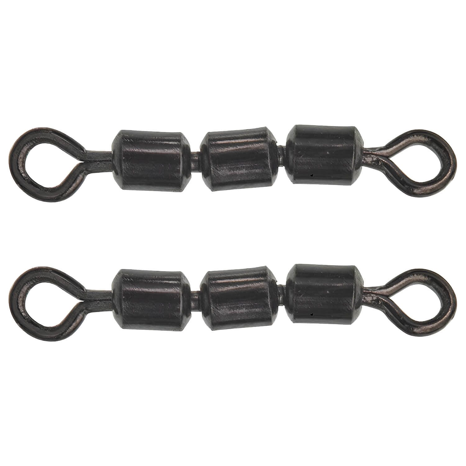 BKK Angelwirbel BKK Dreifachwirbel Triple Rolling Swivel 32 Wirbel Schwarz, (2-St)