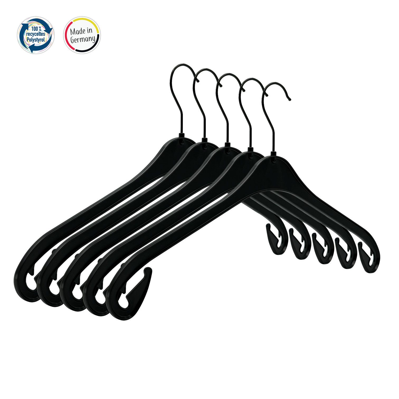 RSR Hangers Kleiderbügel NA 47 Black Edition 50 Stück Kunststoff 360° Haken günstig online kaufen