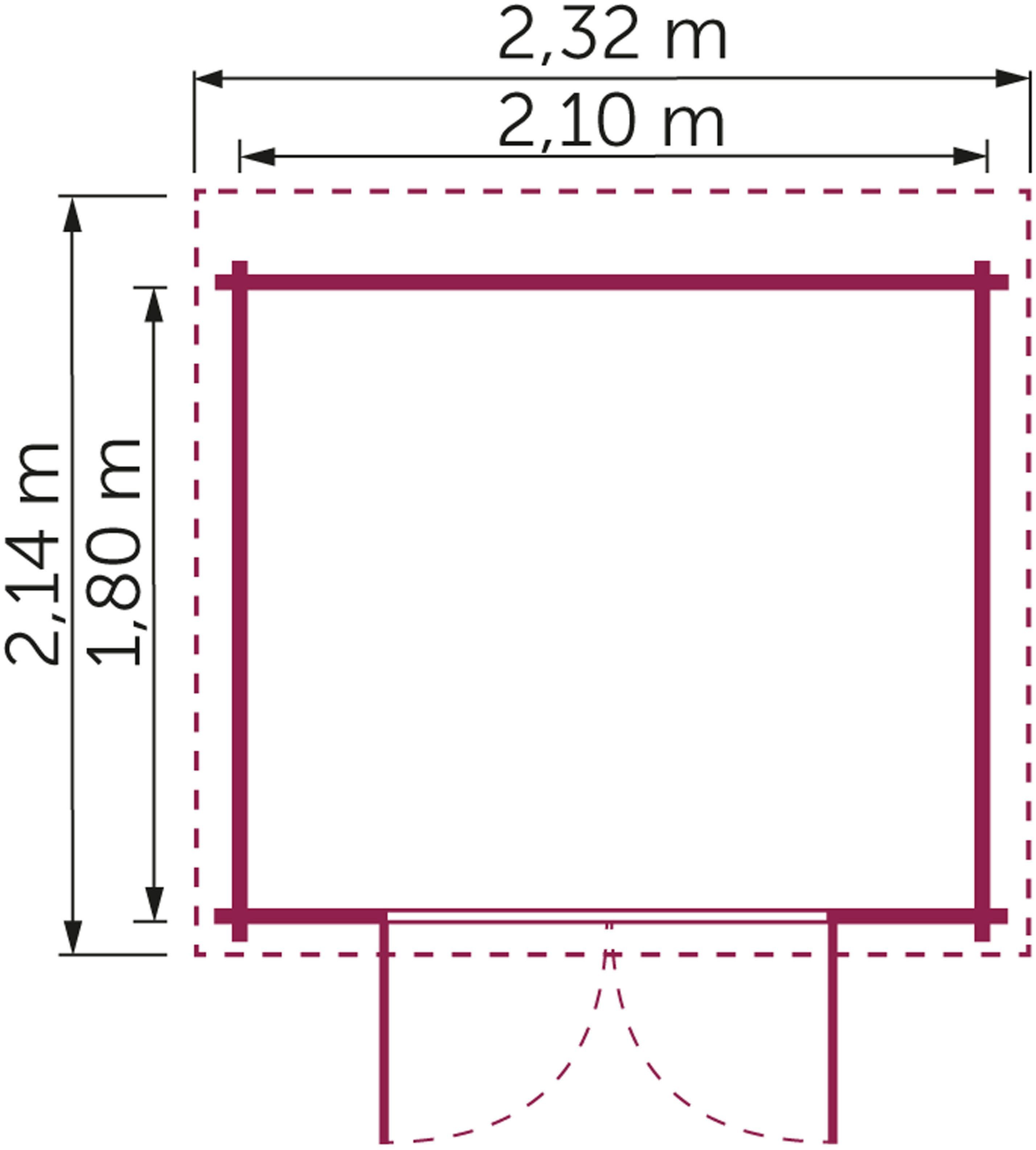 cm 2, Hummelsee BxT: 237x204 Kiehn-Holz Gartenhaus