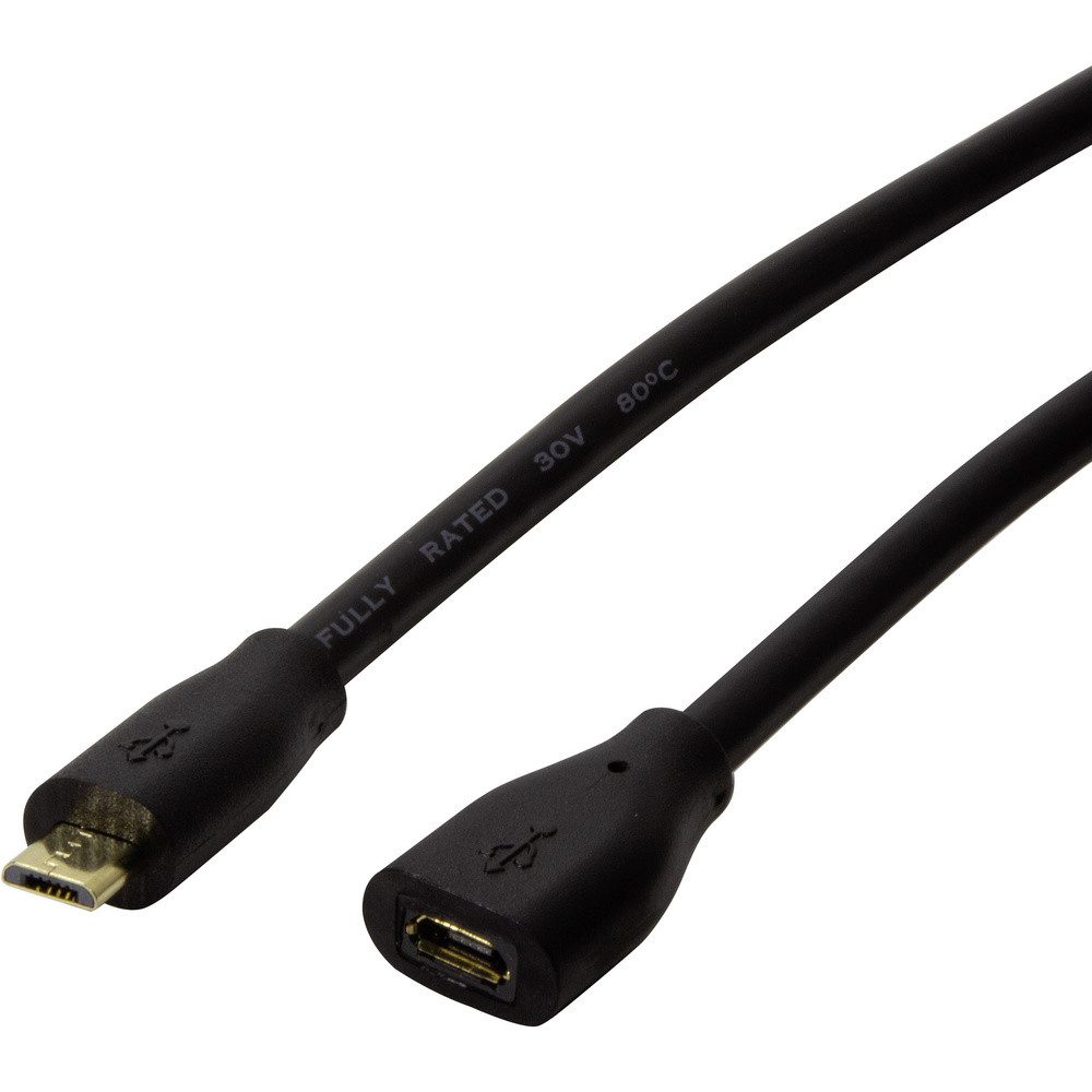 LogiLink LogiLink USB-Kabel USB 2.0 USB-Micro-B Stecker, USB-Micro-B Buchse 0. USB-Kabel, (50.00 cm)