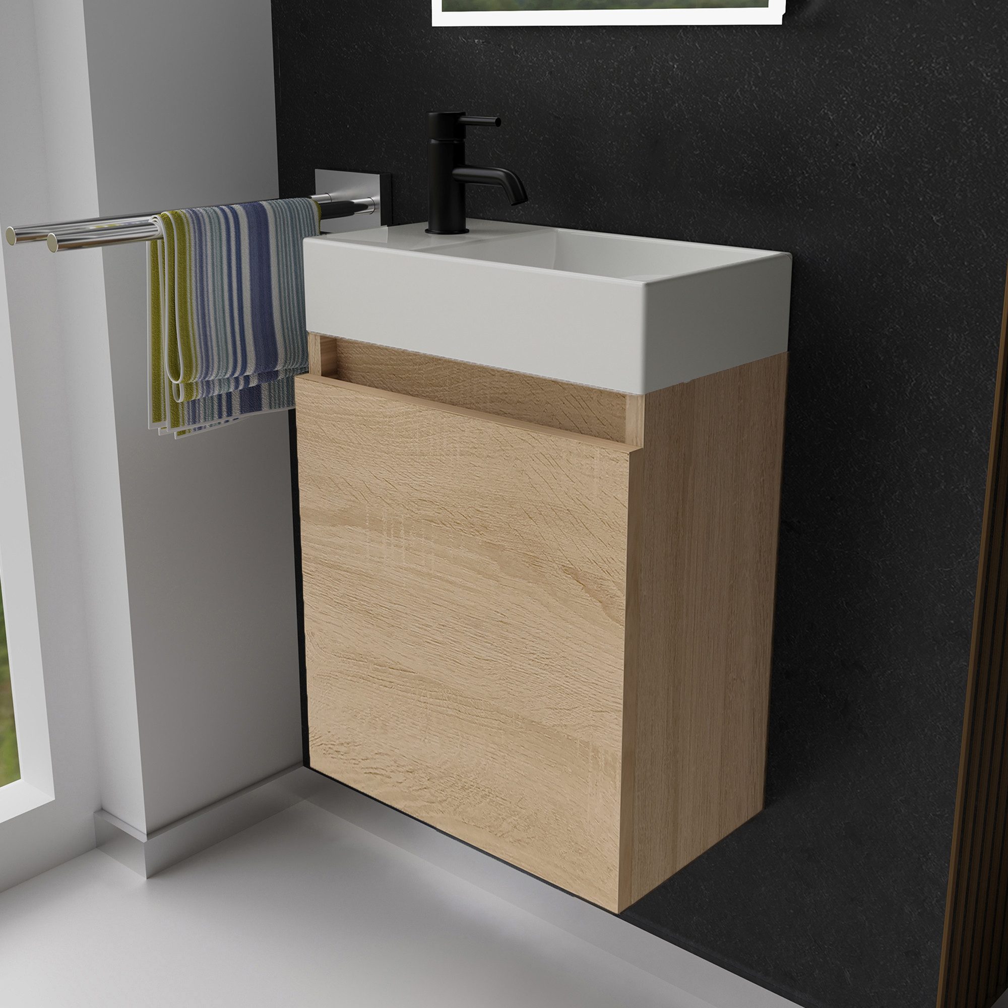 Alpenberger Badmöbel-Set Gäste WC Waschbecken mit günstig online kaufen